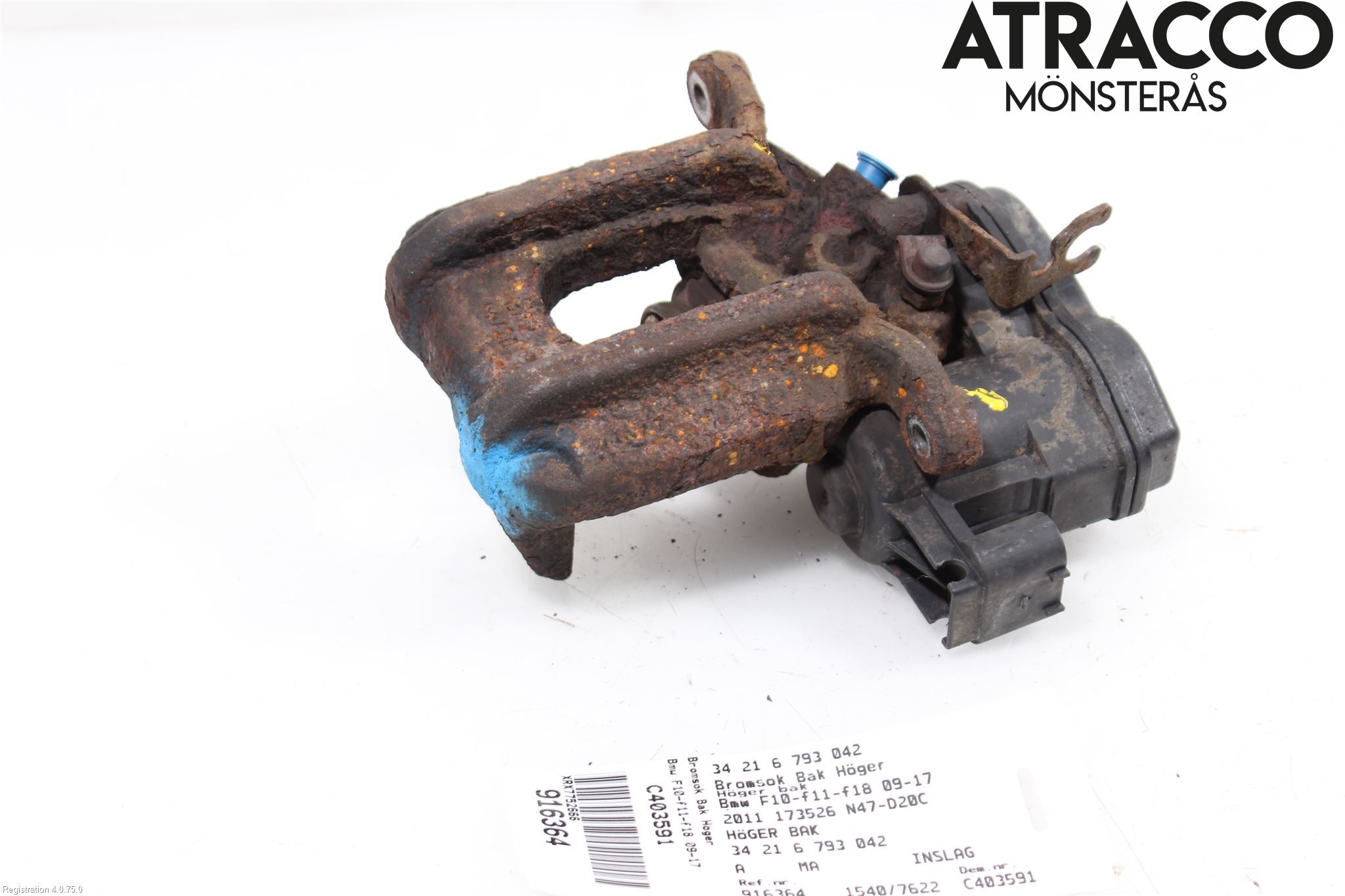 BMW 5 F10/F11/F18 09-17 Bromsok Bak Höger