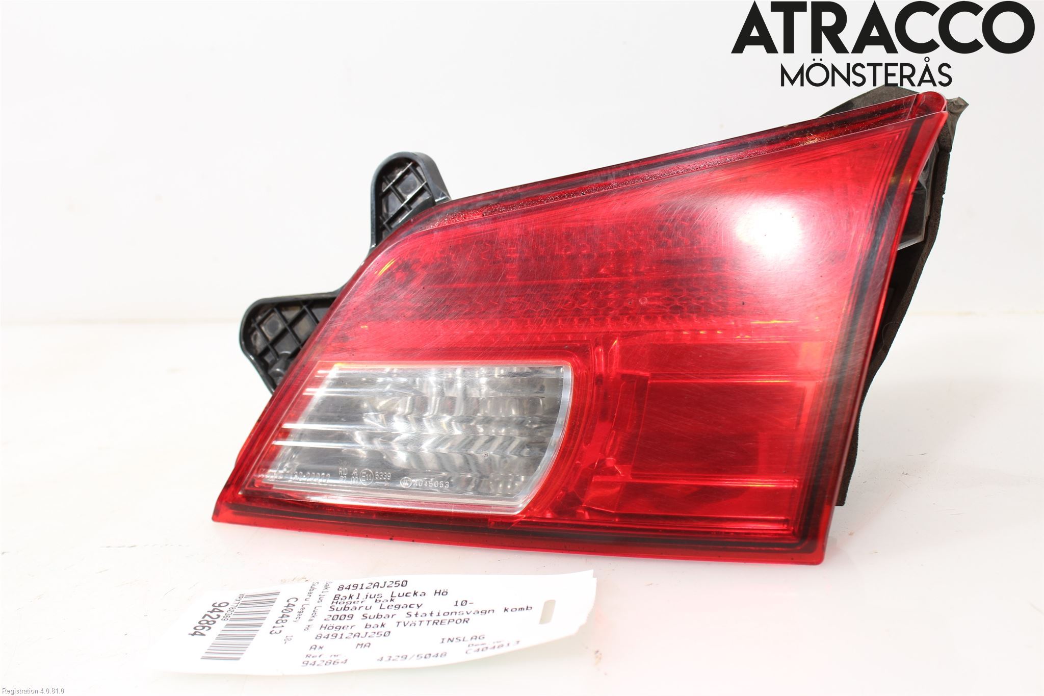 Subaru LEGACY 10-14 Bakljus Lucka Hö