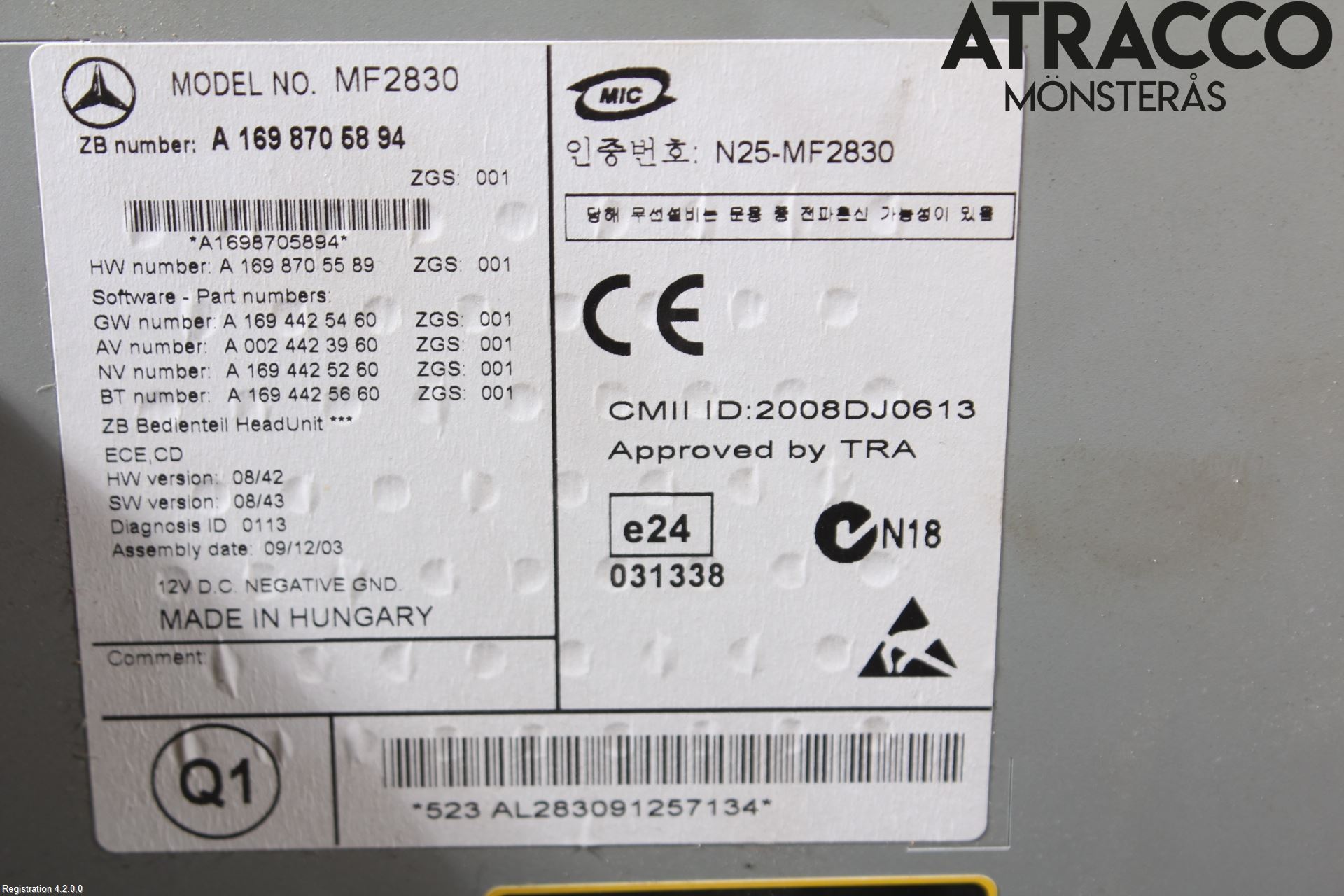 Mercedes-Benz MB SPRINTER (W906) 06-18 Cd Radio - Multimediapanel