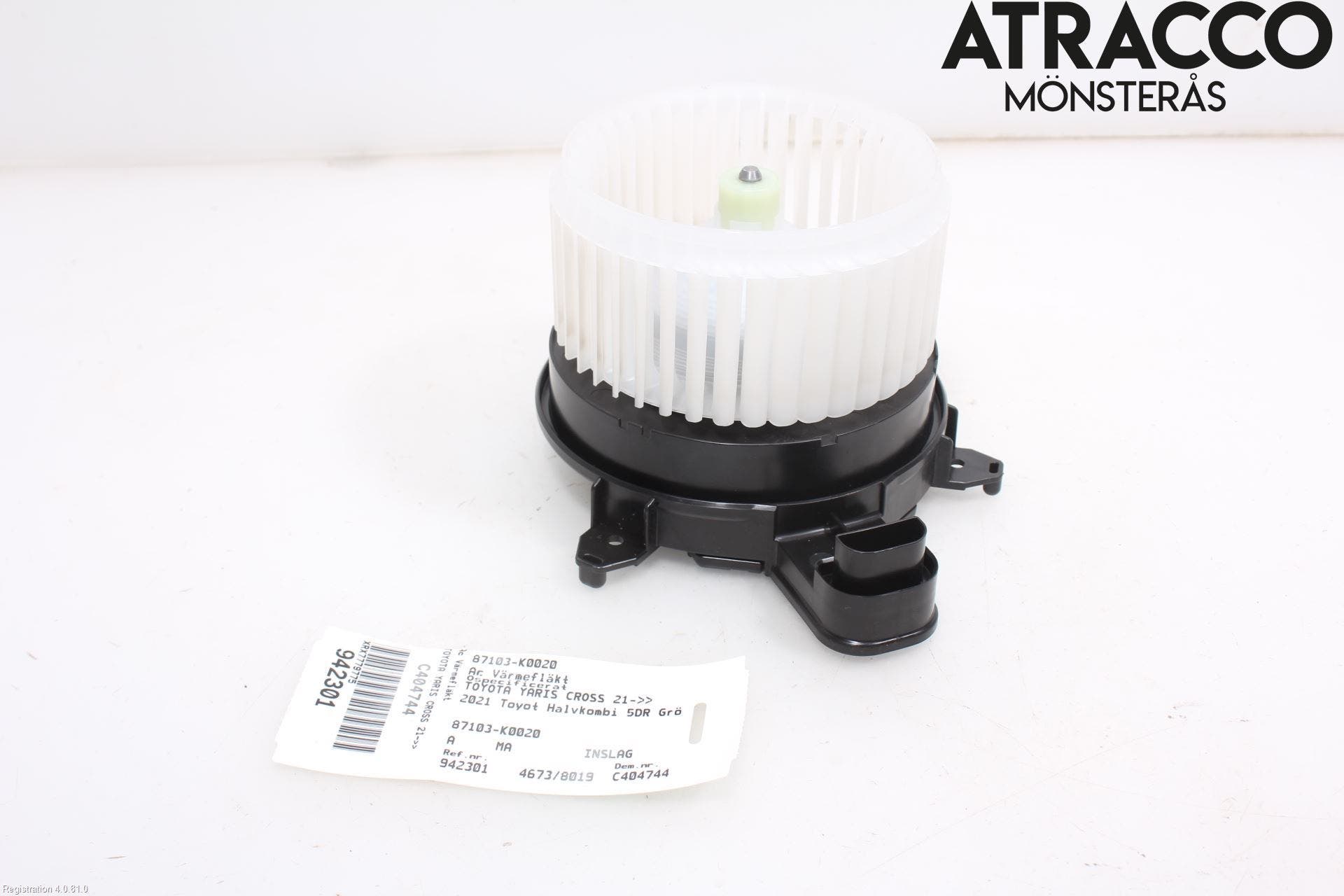 Toyota YARIS CROSS XP21 21- Ac Värmefläkt