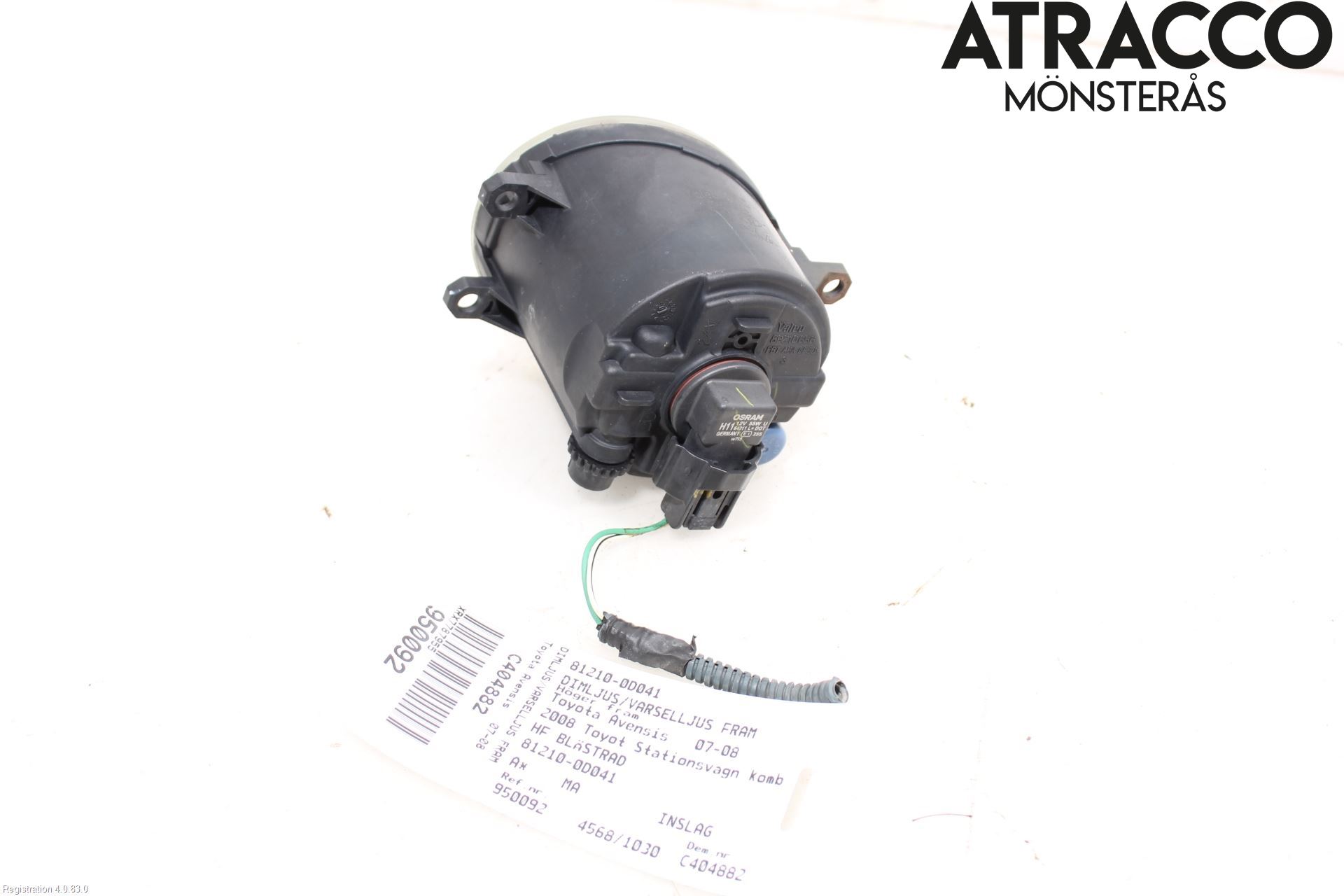 Toyota AVENSIS 07-08 Dimljus-Varselljus Fram