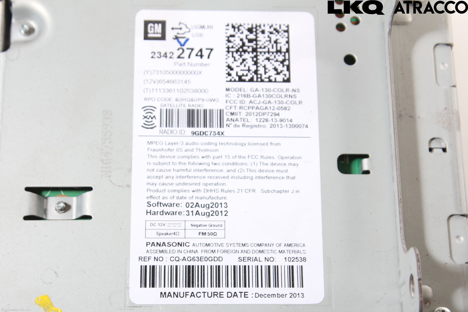 Chevrolet CAMARO Cd Radio - Multimediapanel