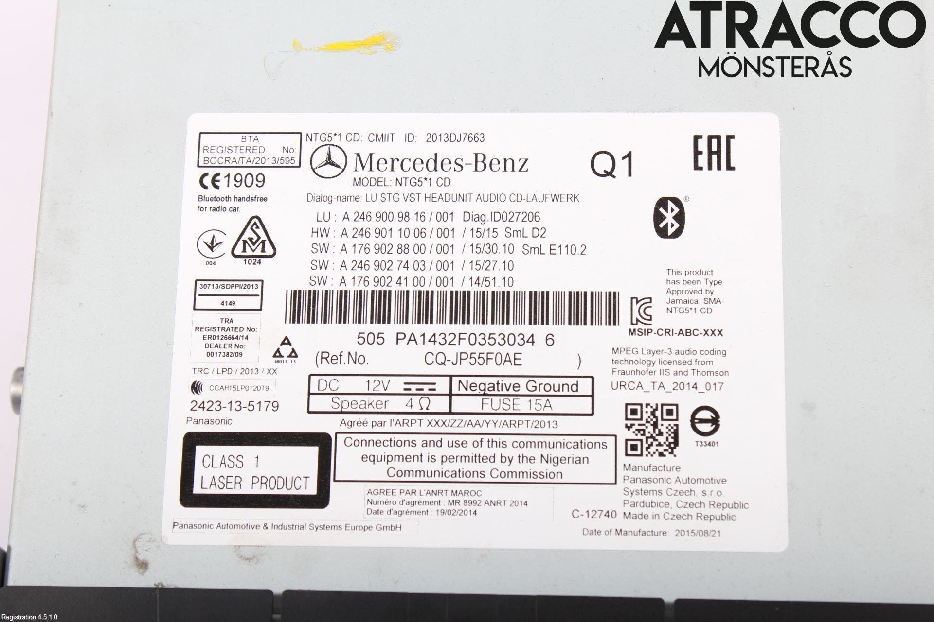 Mercedes-Benz MB CLA-KLASS (C117/X117) 13-19 Cd Radio - Multimediapanel