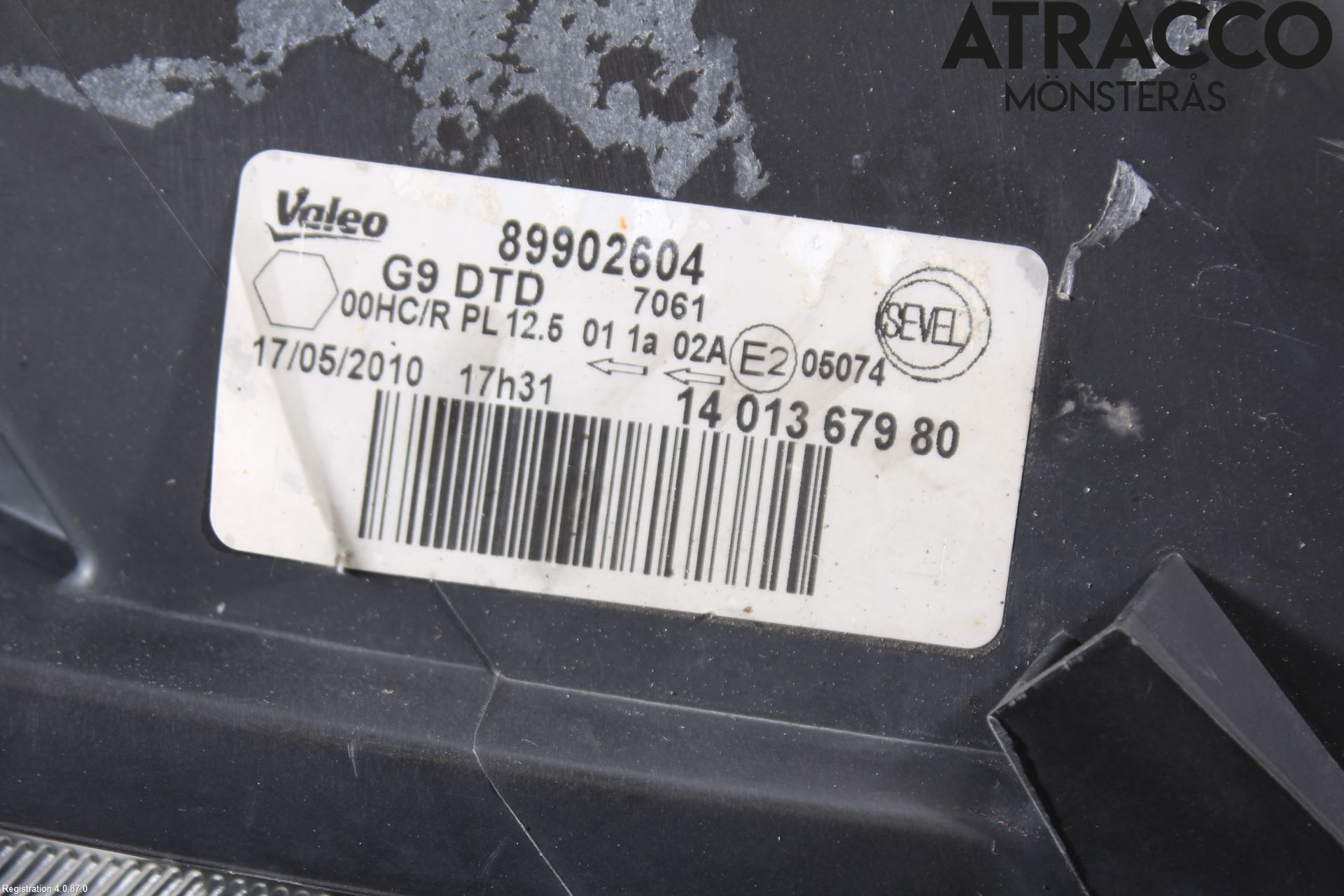 Peugeot EXPERT 07-14 Strålkastare Höger