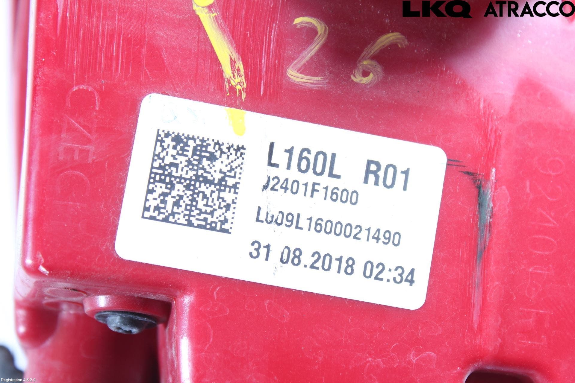 Kia SPORTAGE (QL) 16-21 Bakljus Höger