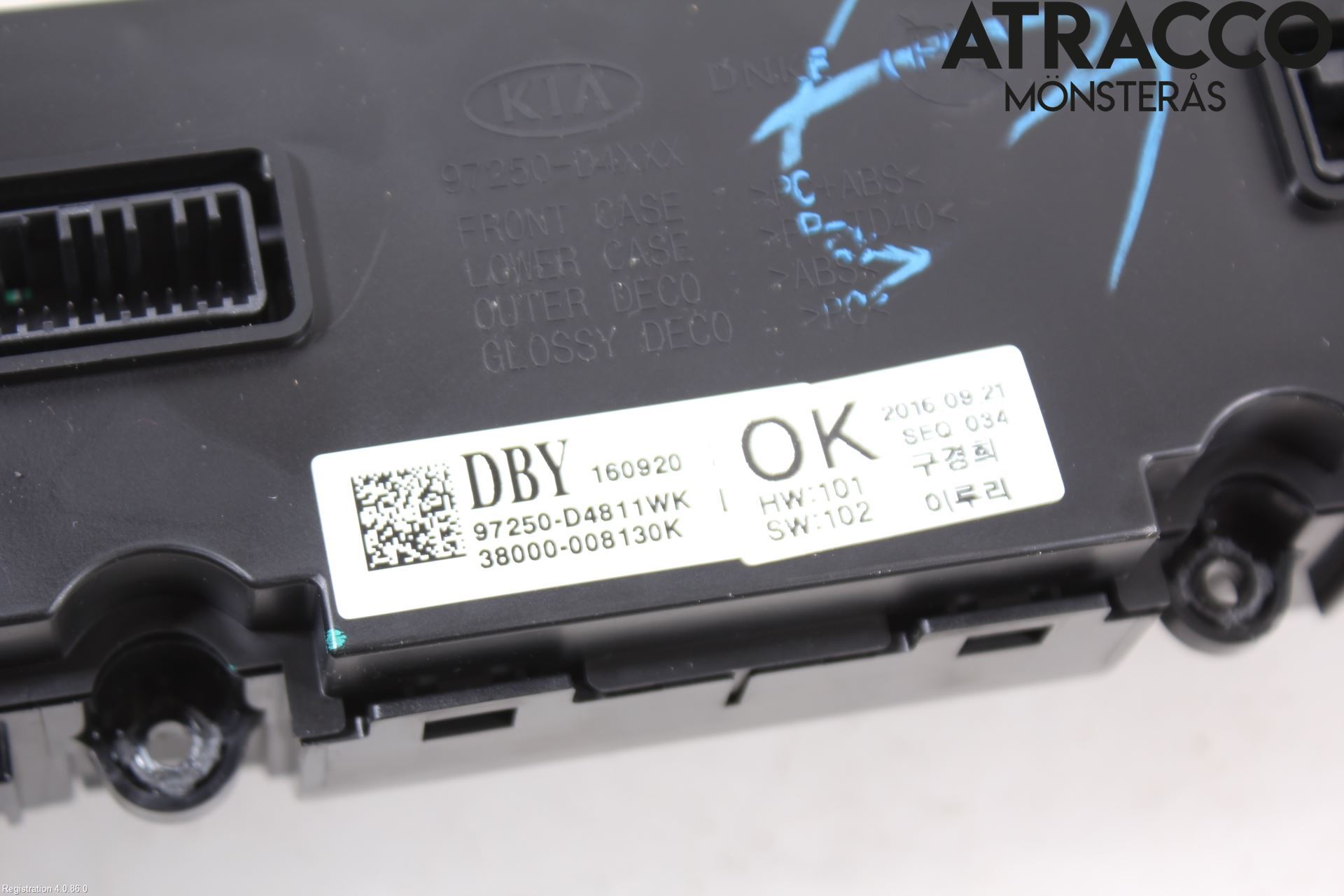 Kia OPTIMA 16-20 Ac Styrenhet Ac Manöveren