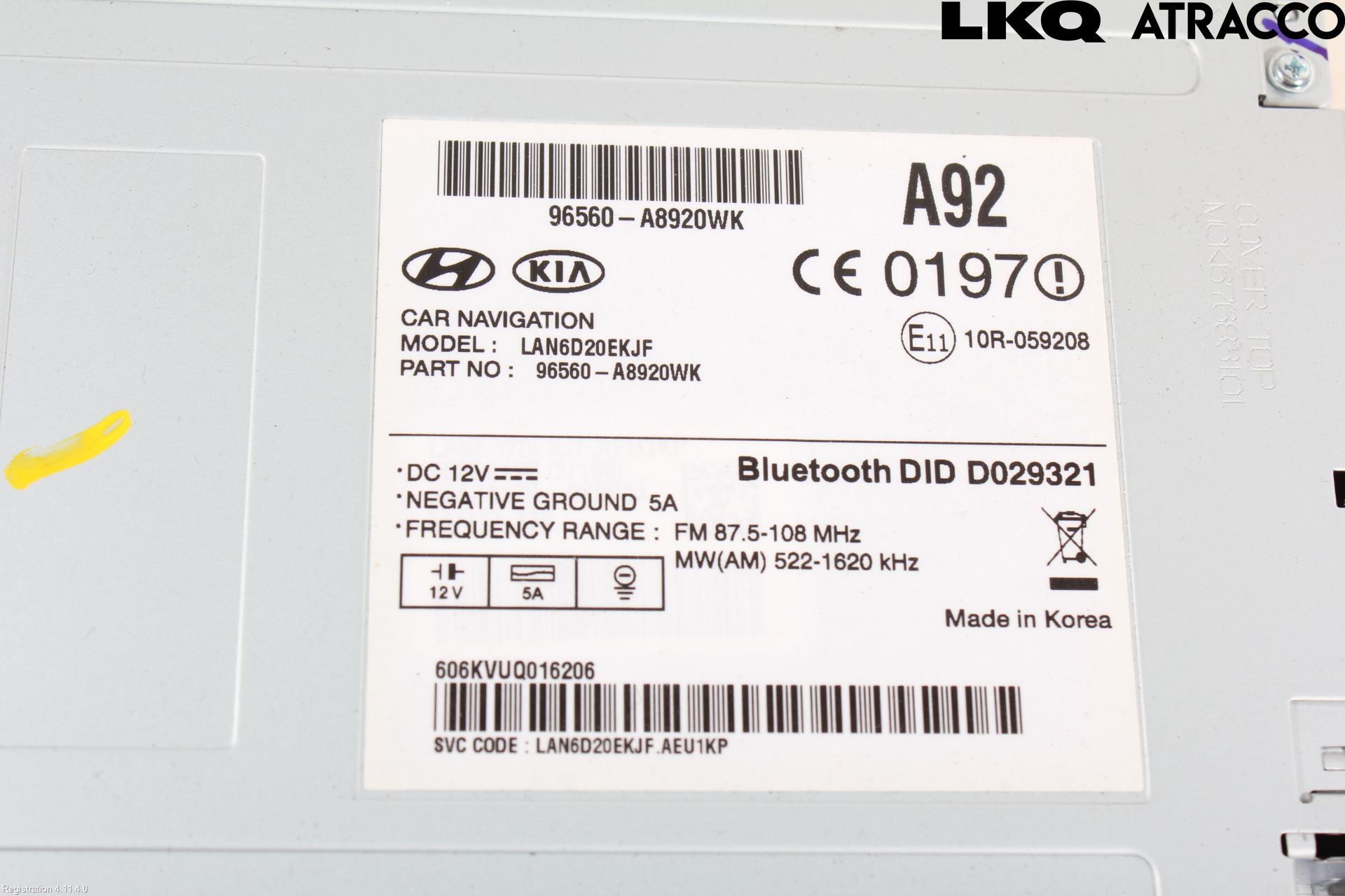 Kia OPTIMA 16-20 Multifunktionsdisplay