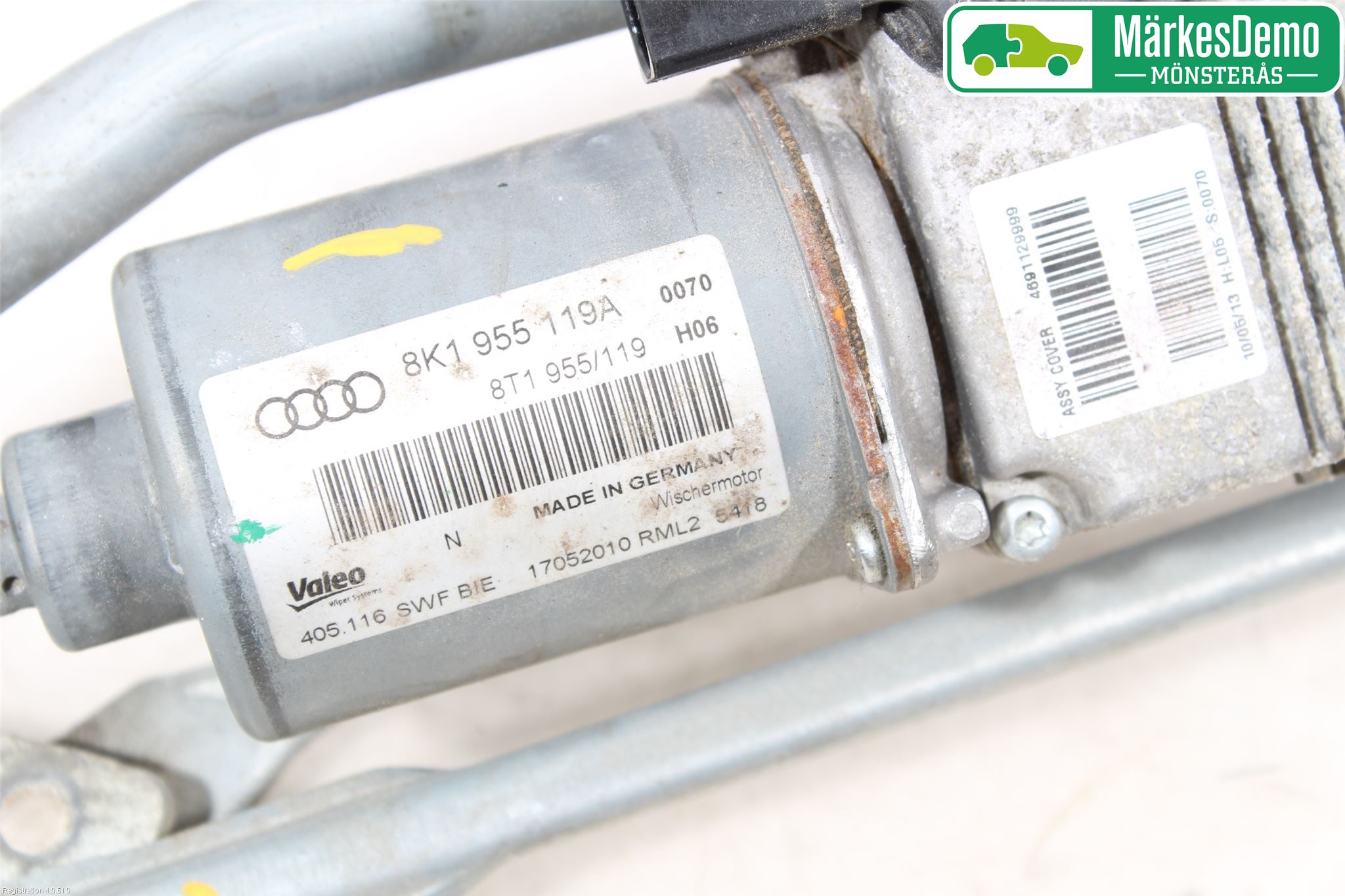 Audi A4/S4 08-11 Torkarmotor Vindruta
