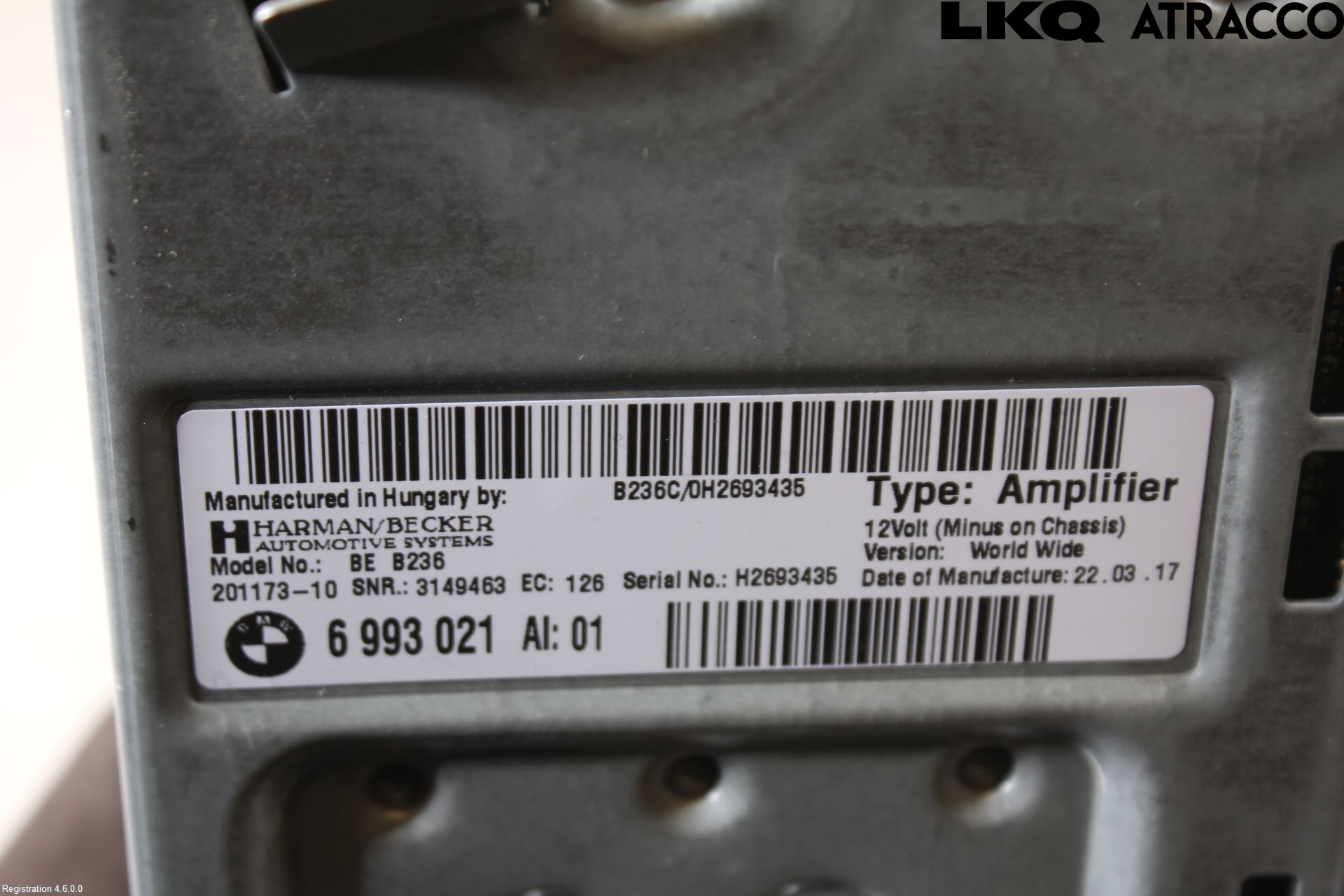 BMW 5 G30/G31/F90 17-23 Radio-Stereo Förstärkare