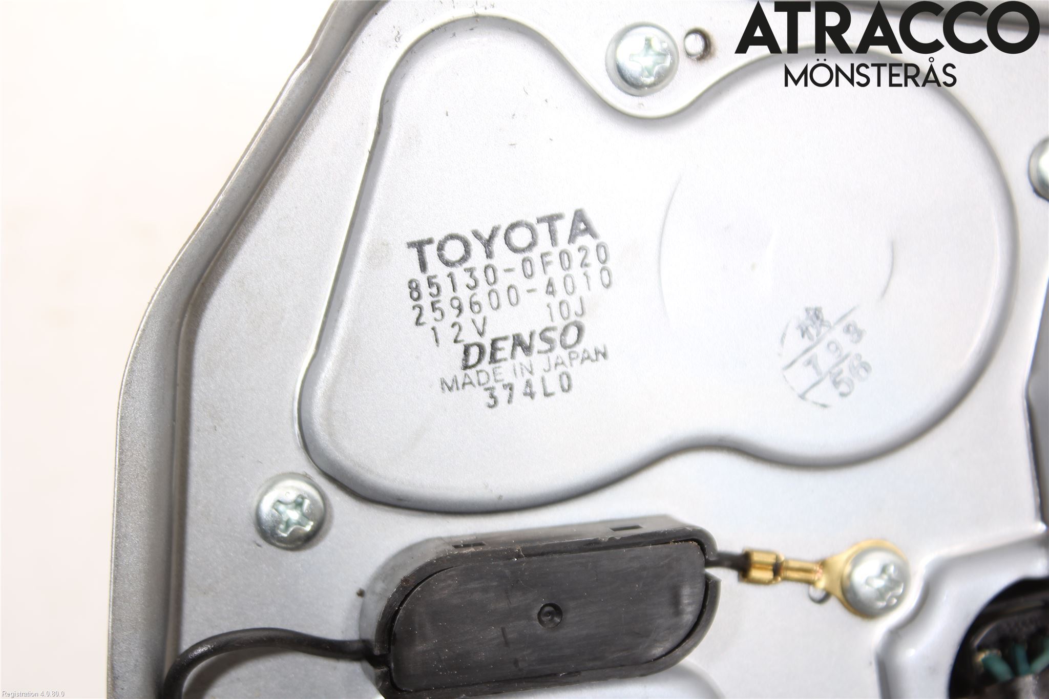 Toyota COROLLA VERSO 08-09 Torkarmotor Baklucka