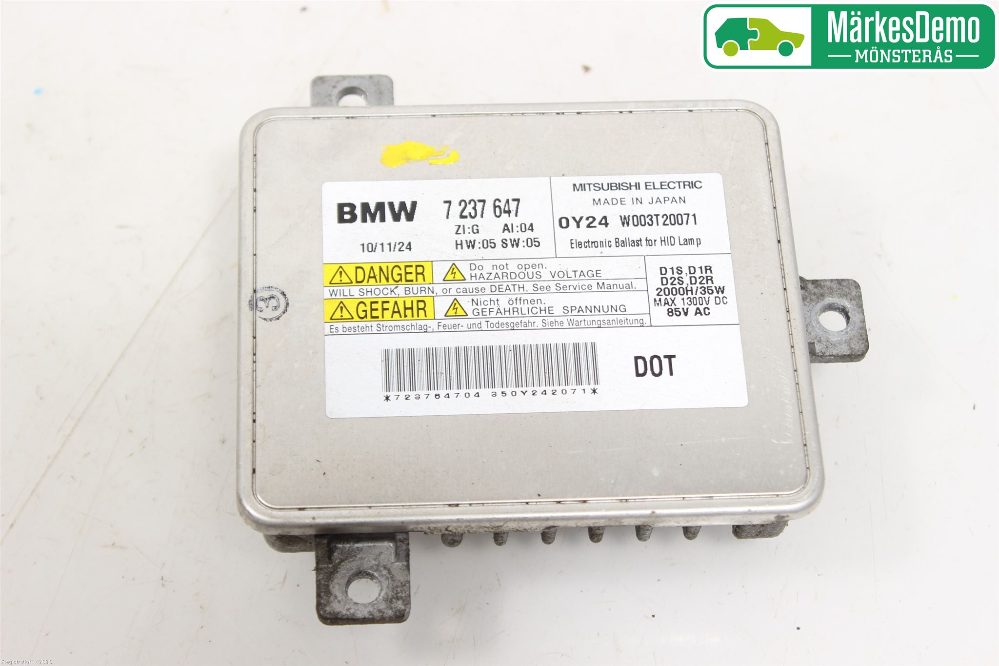 BMW 5 F10/F11/F18 09-17 Styrenhet Strålkastare