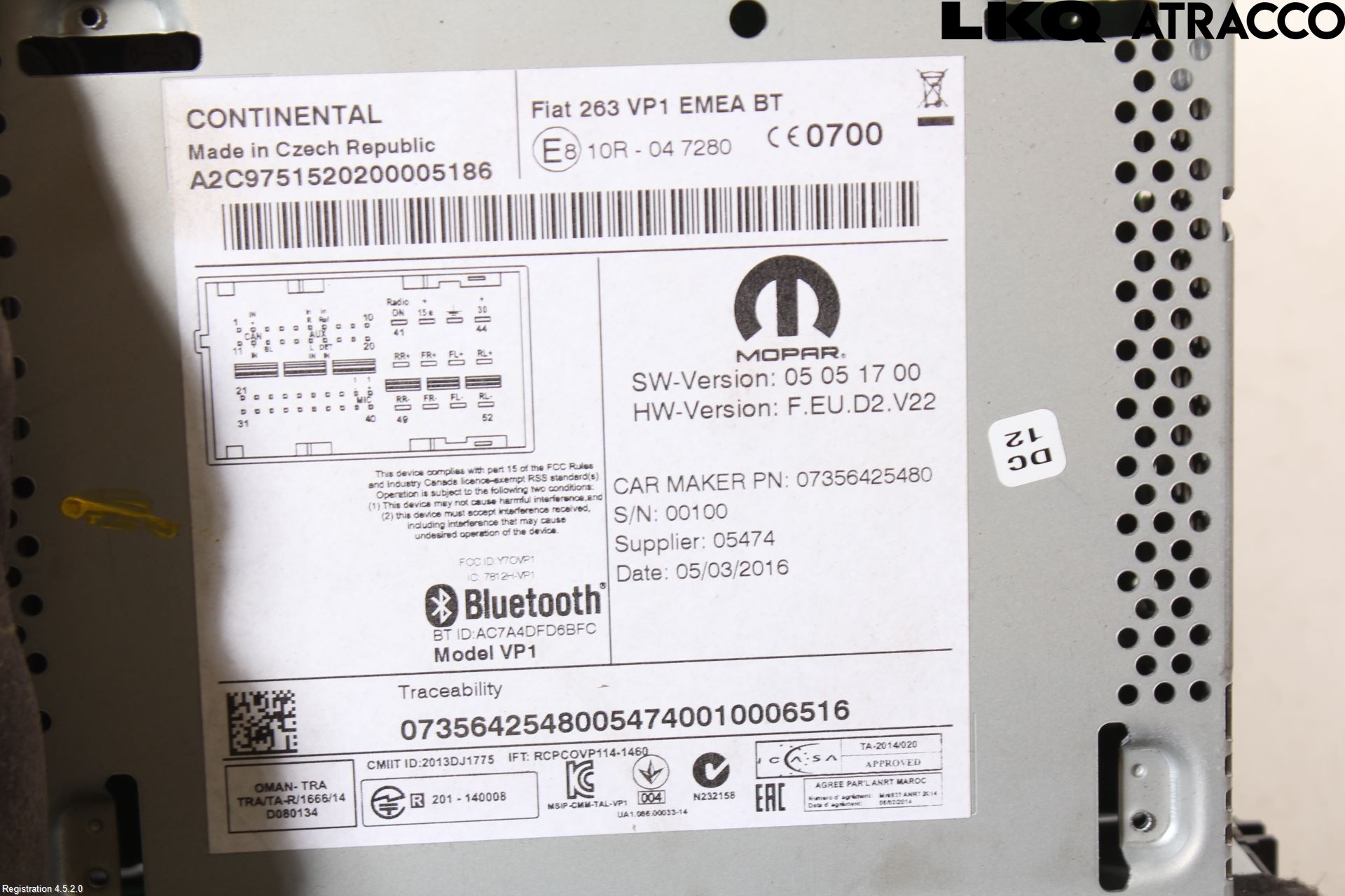 Fiat DOBLO CARGO Cd Radio - Multimediapanel