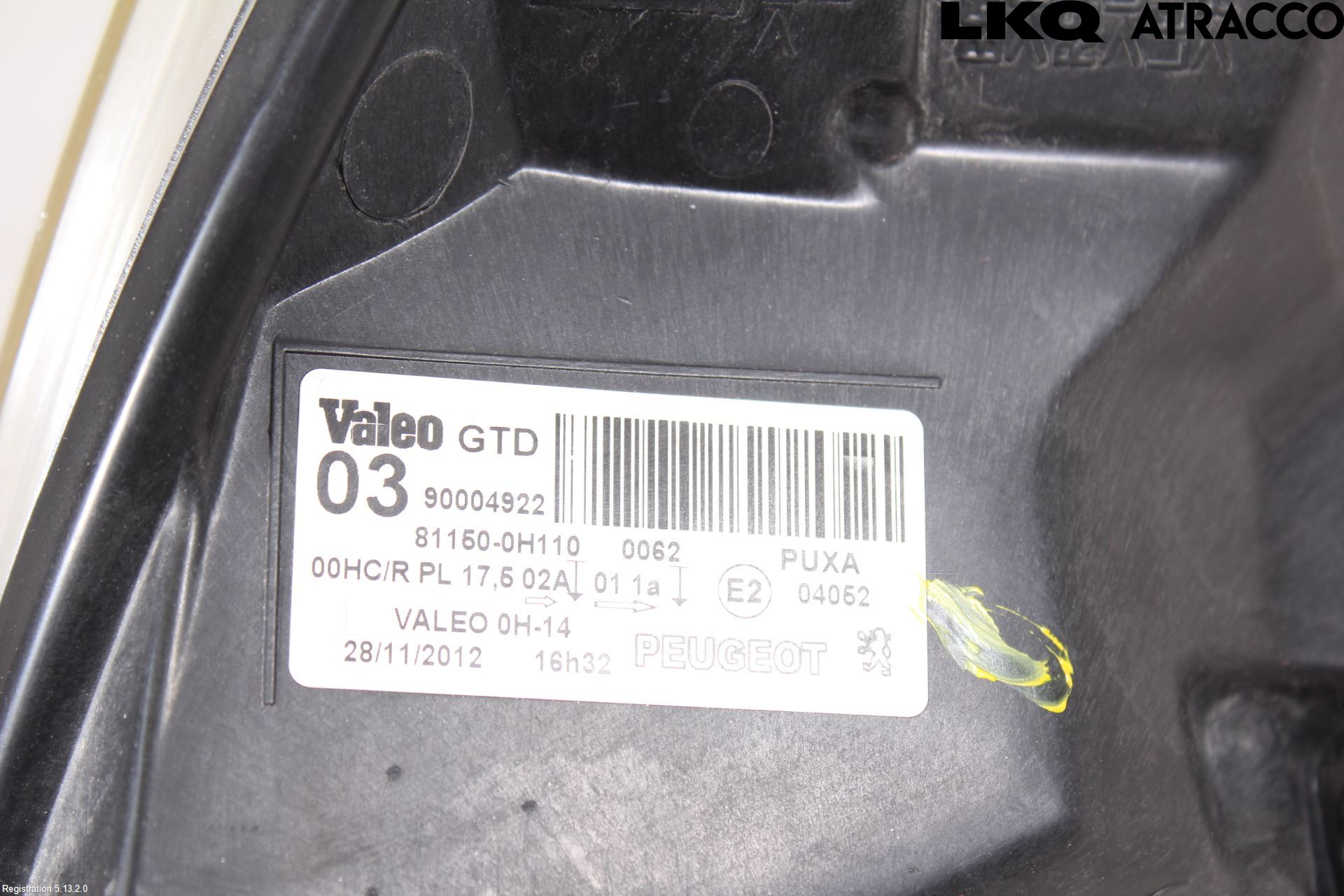 Peugeot 107 Strålkastare Vänster