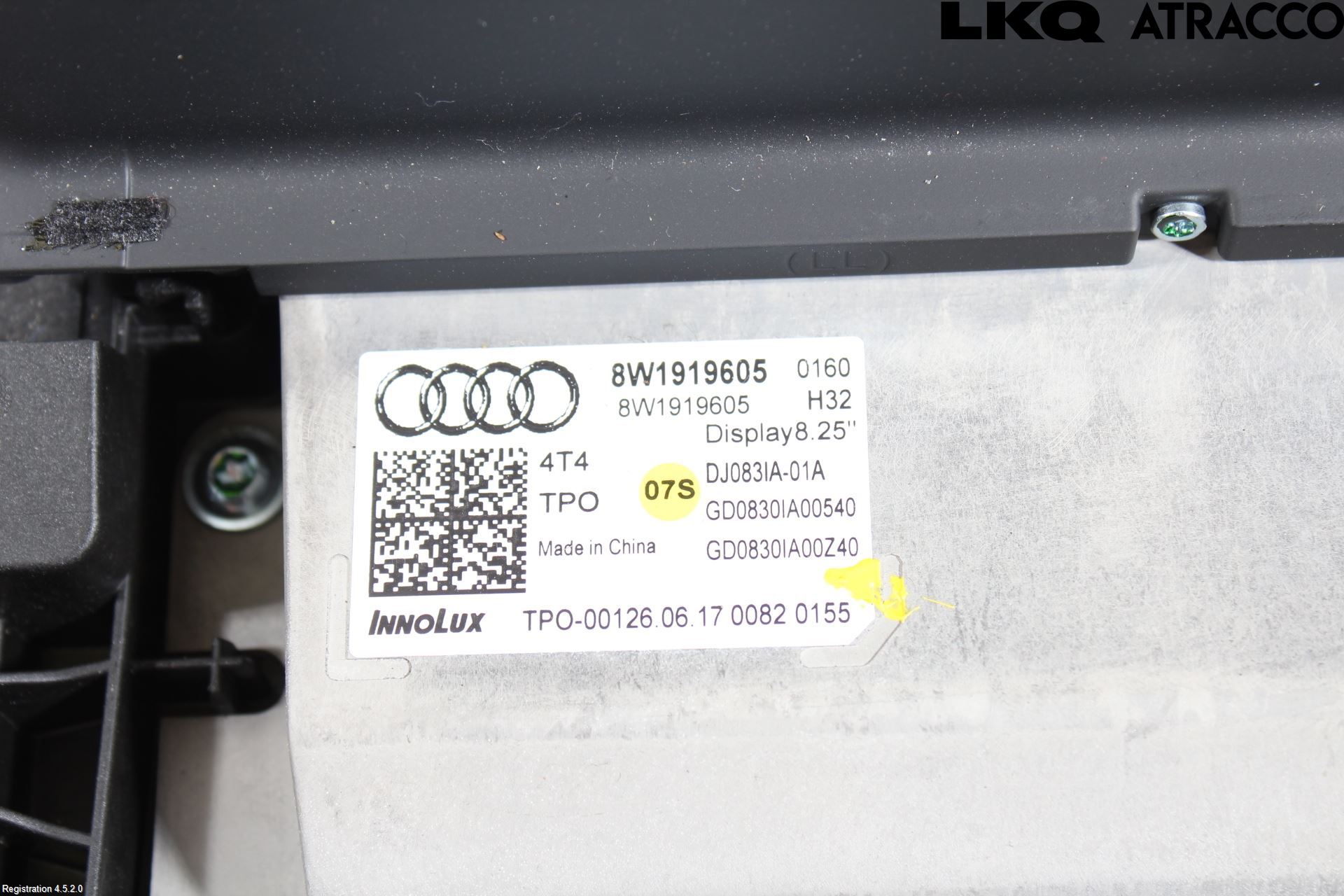 Audi A4/S4 B9 16-19 Bildskärm