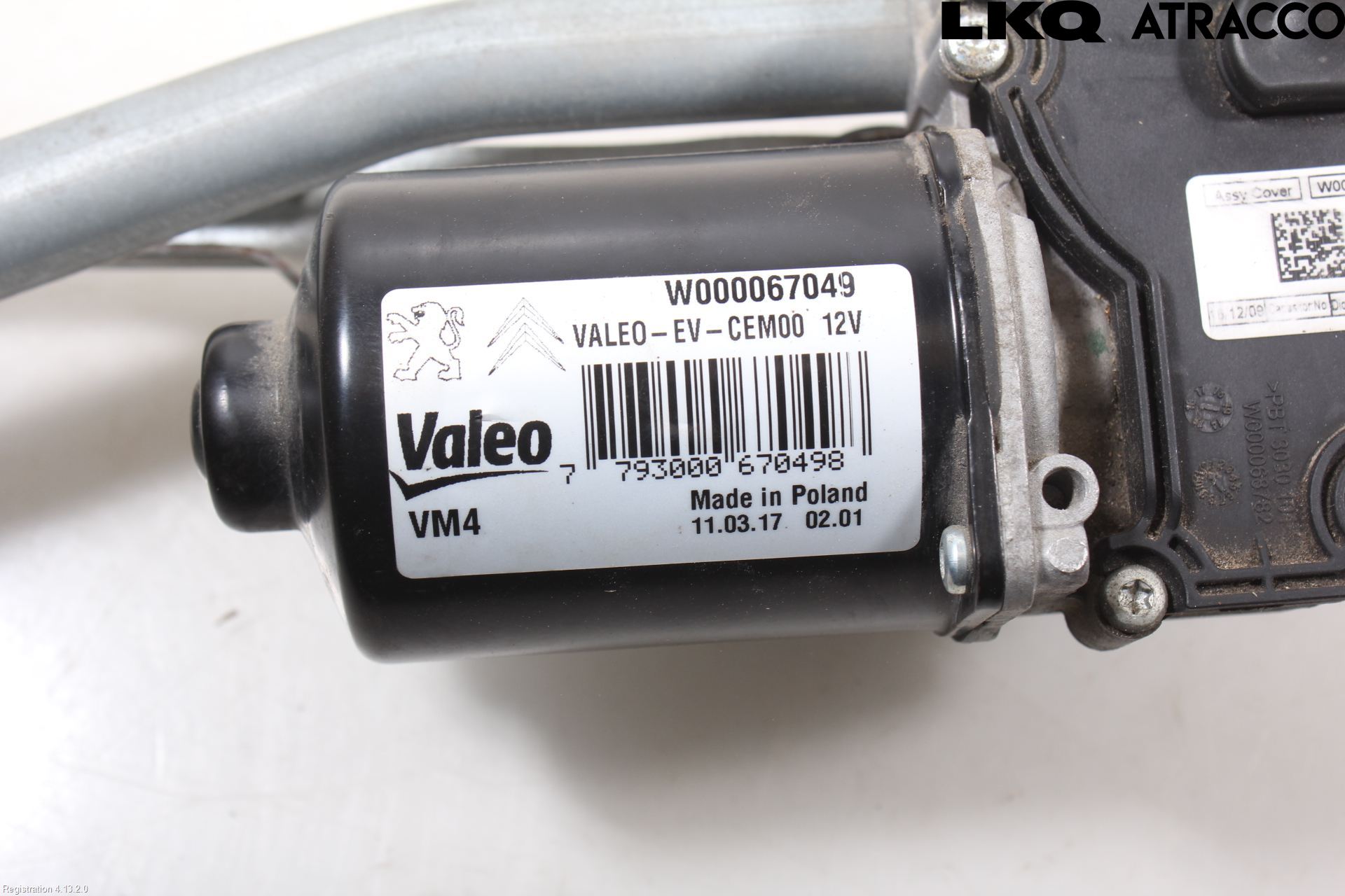 Peugeot EXPERT/E-EXPERT 17- Torkarmotor Vindruta