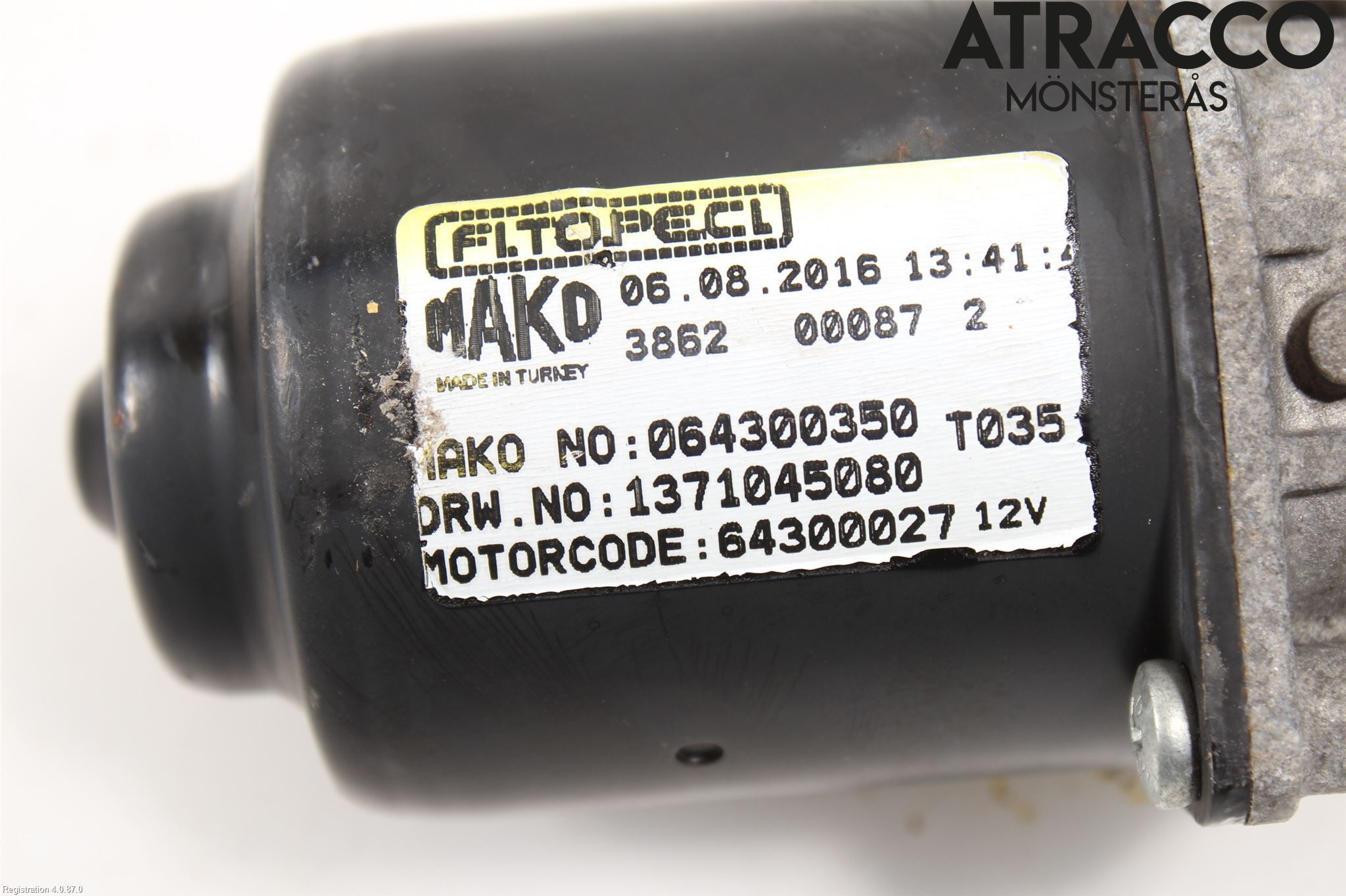 Fiat FIORINO Torkarmotor Vindruta