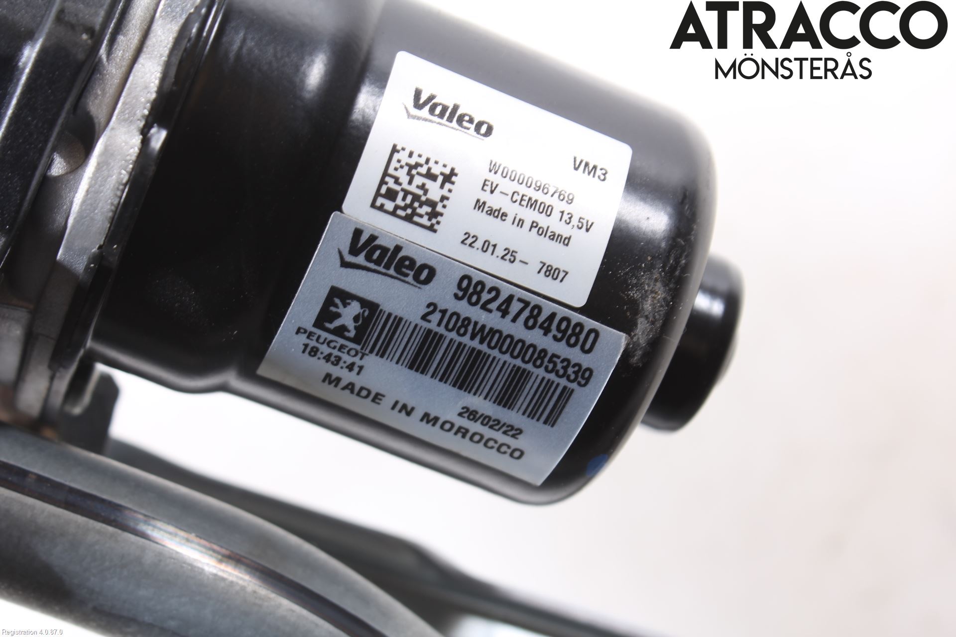 Citroen C4/E-C4 C4X/E-C4X III 21- Torkarmotor Vindruta