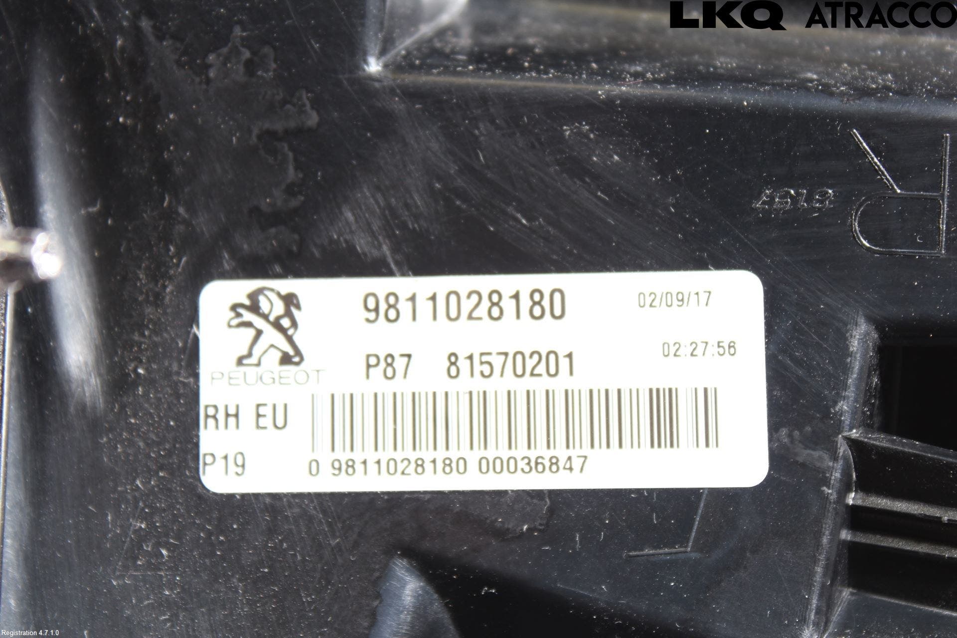 Peugeot 5008 17-24 Bakljus Höger