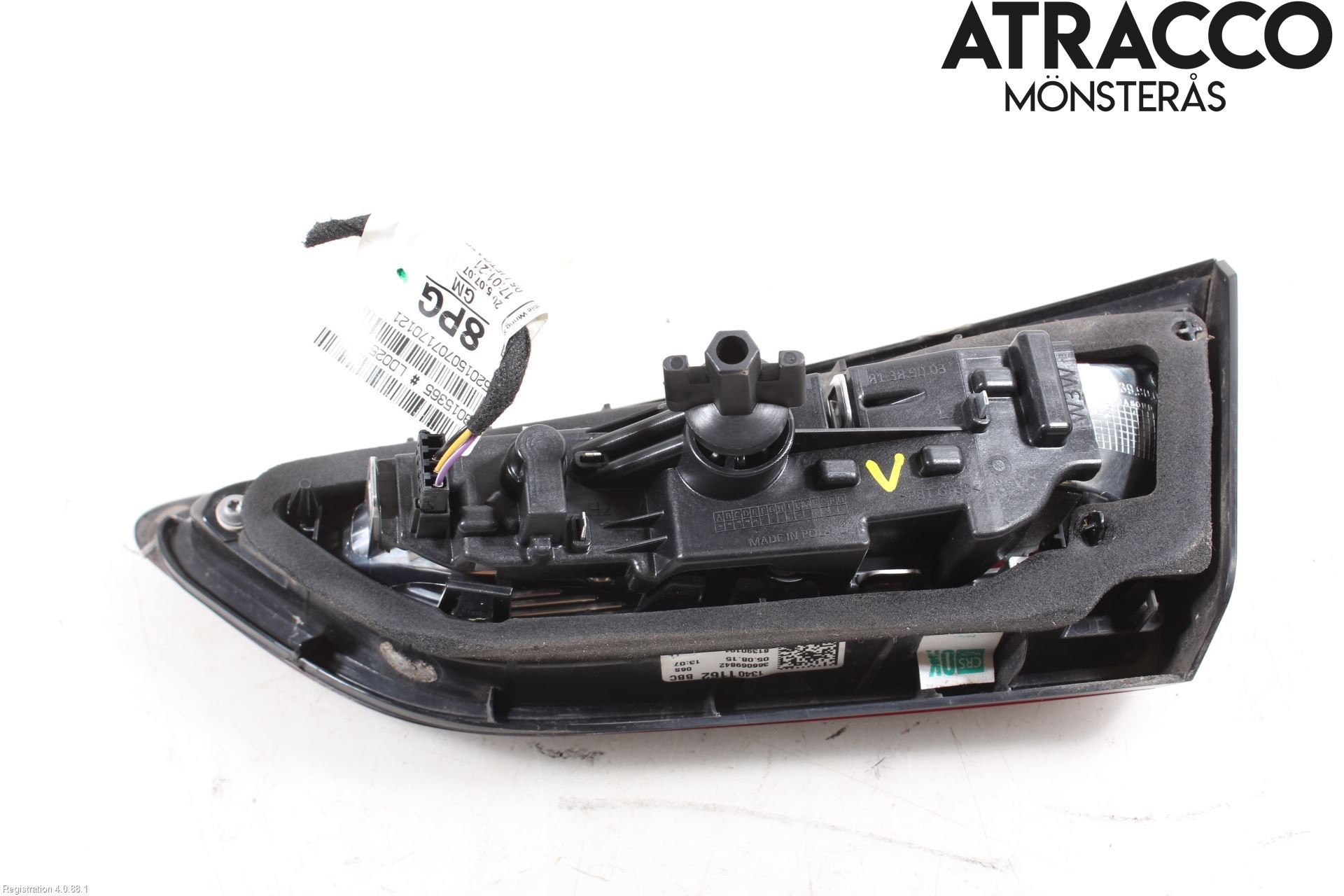 Opel ASTRA K 16-22 Bakljus Lucka Vä