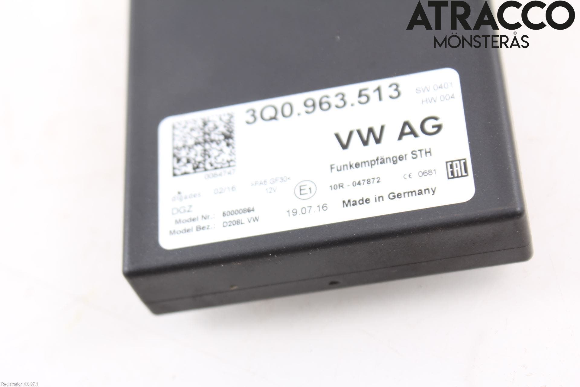 Volkswagen VW PASSAT 15-19 Styrenhet Bensin-Dieselvärmare