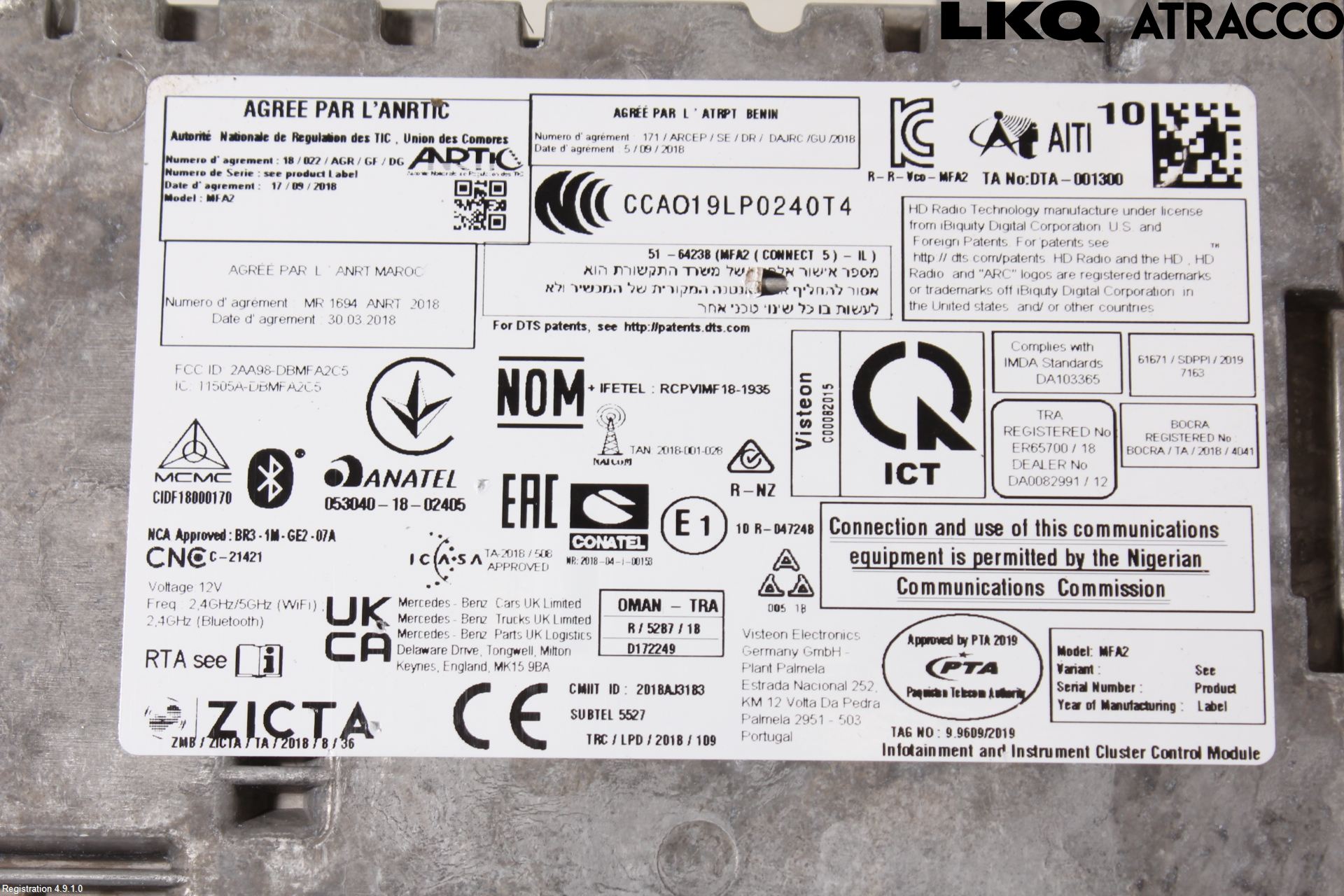 Mercedes-Benz MB CITAN/EQT (W420) 22- Radio