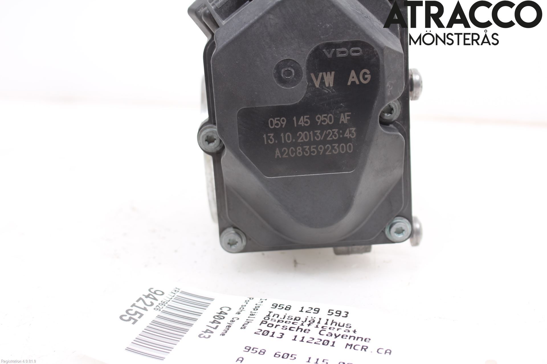 Porsche CAYENNE 03- Injspjällhus