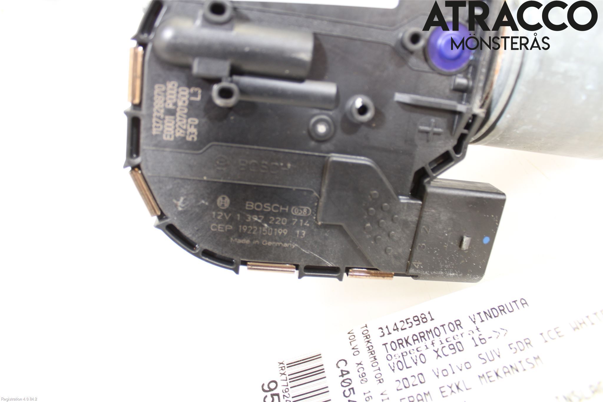 Volvo XC90/RECHARGE 16- Torkarmotor Vindruta