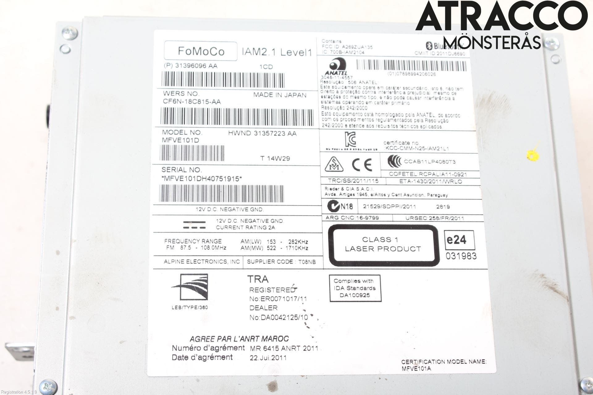 Volvo V40 12-19 Radio