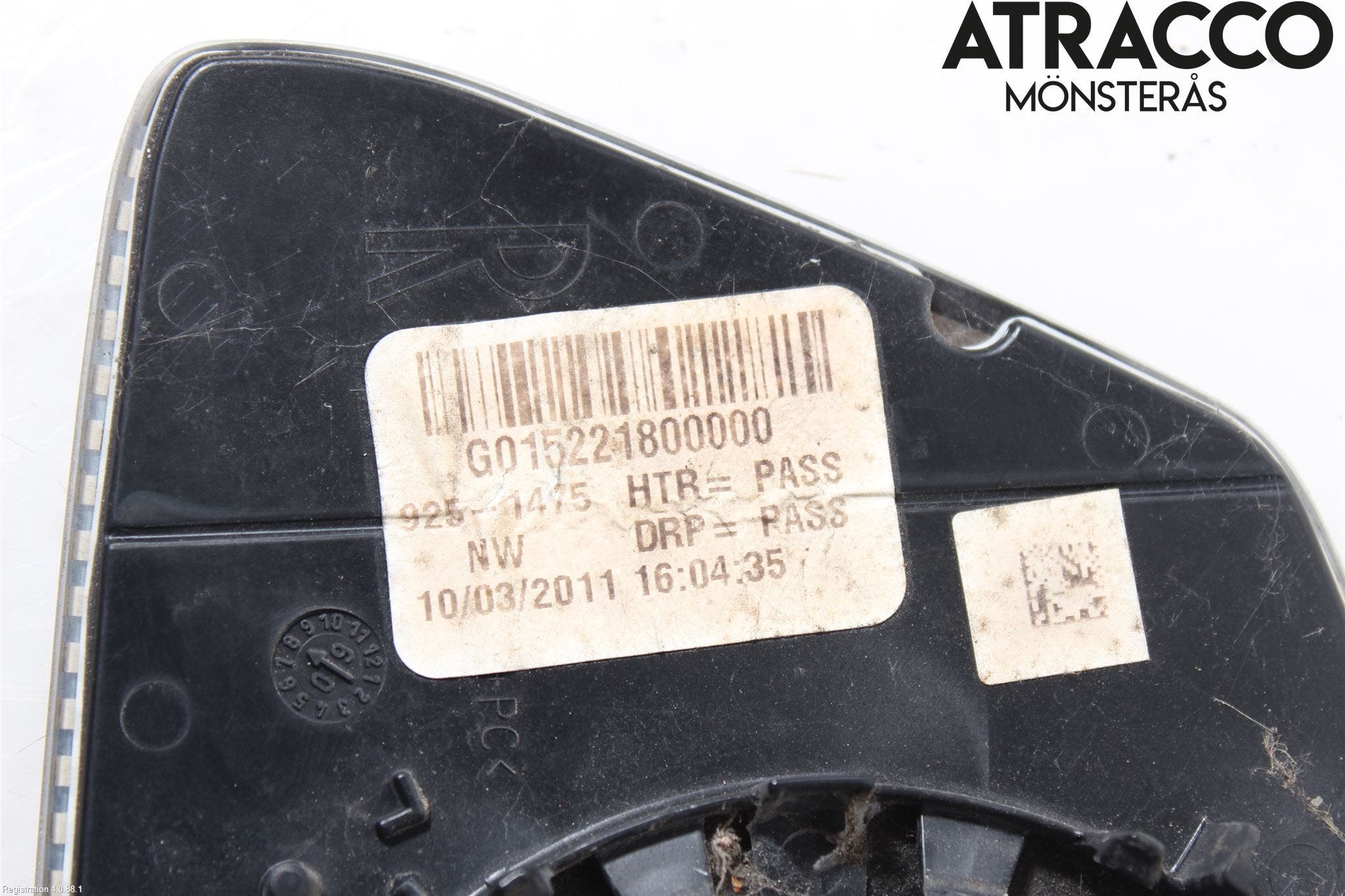 BMW 5 F10/F11/F18 09-17 Spegelglas Hö