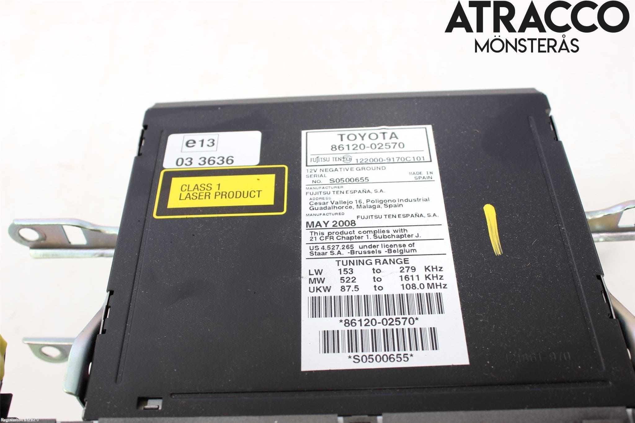 Toyota AURIS 07-09 Radio