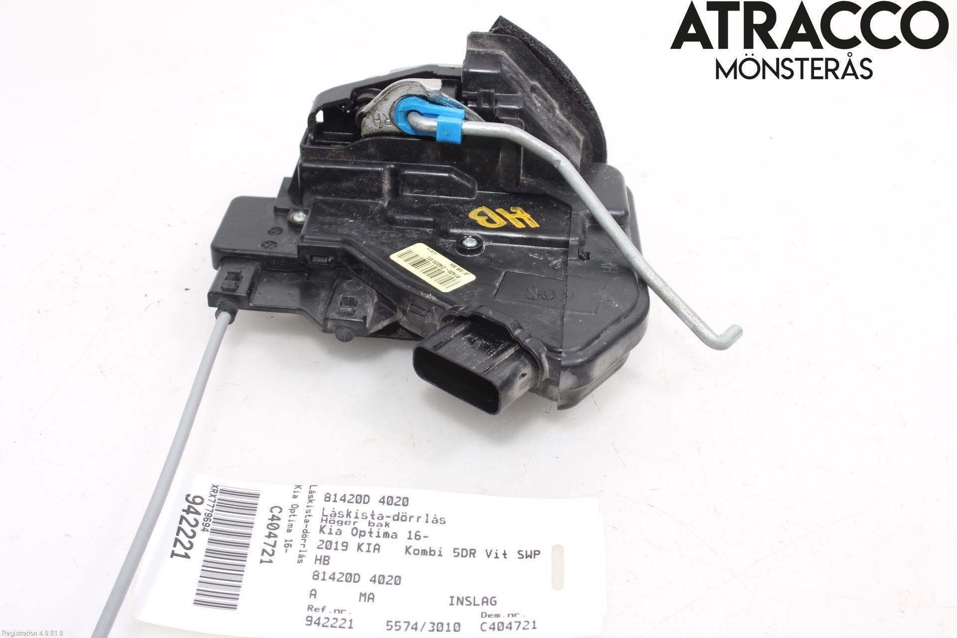 Kia OPTIMA 16-20 Låskista-Dörrlås