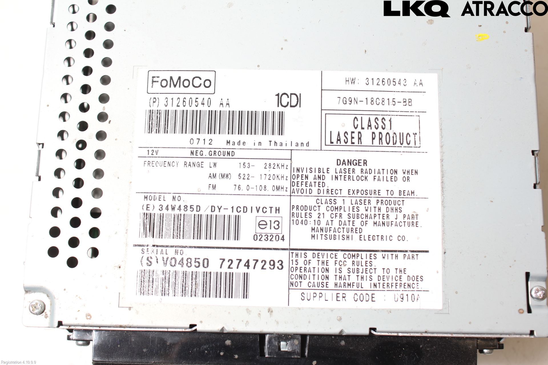 Volvo V70 08-13 Cd Radio - Multimediapanel