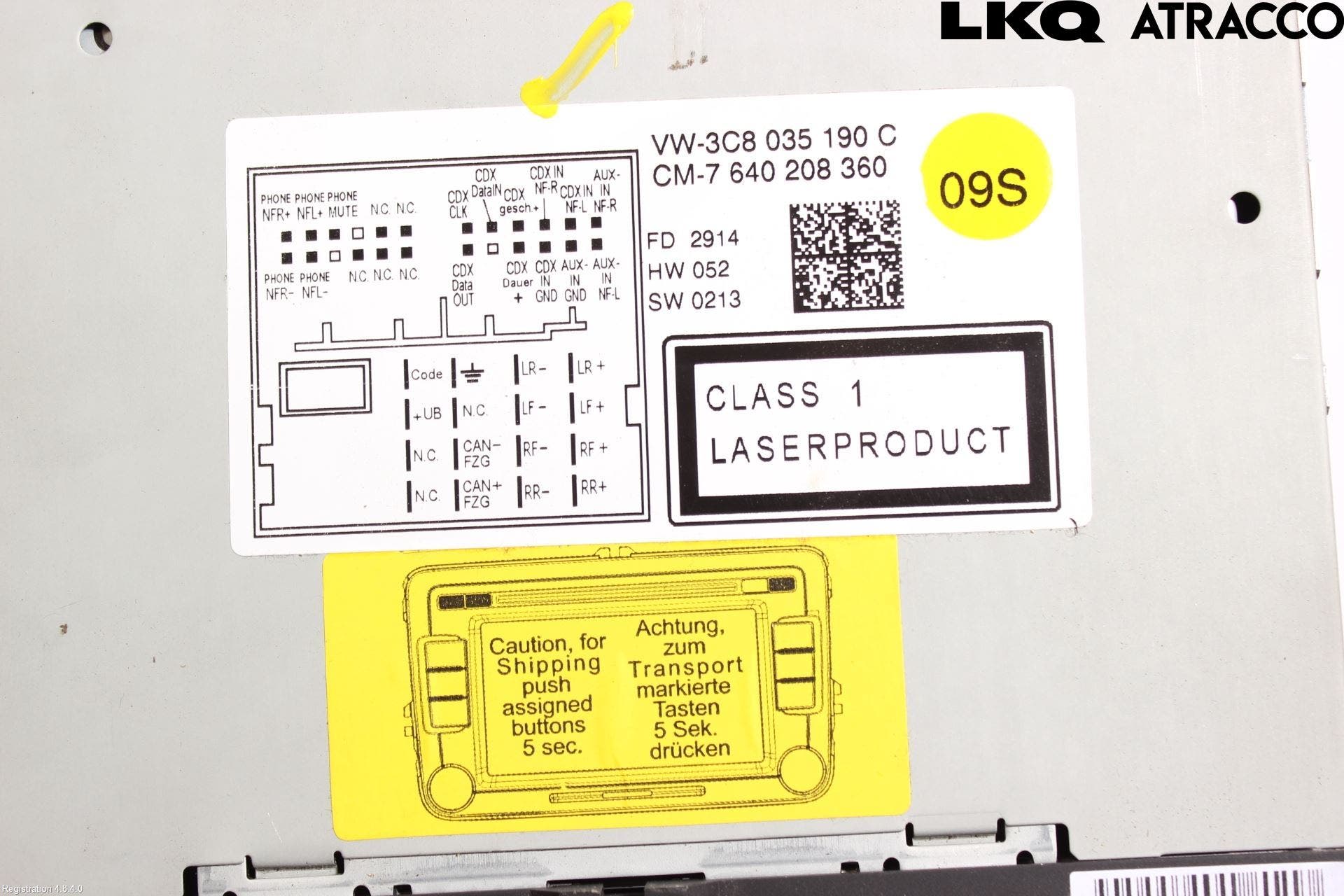 Volkswagen VW PASSAT 11-14 Cd Radio - Multimediapanel