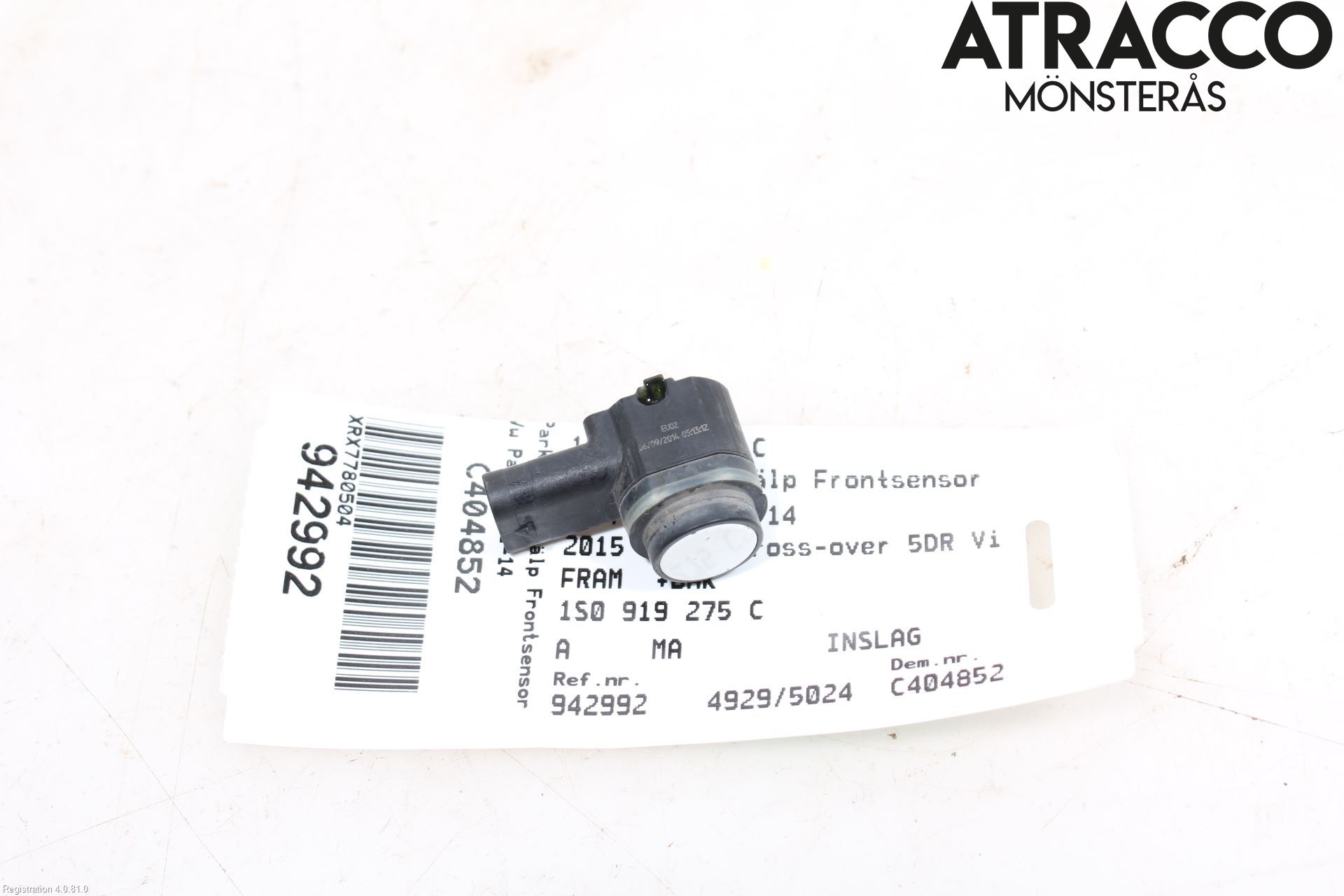 Volkswagen VW PASSAT 11-14 Parkeringshjälp Frontsensor