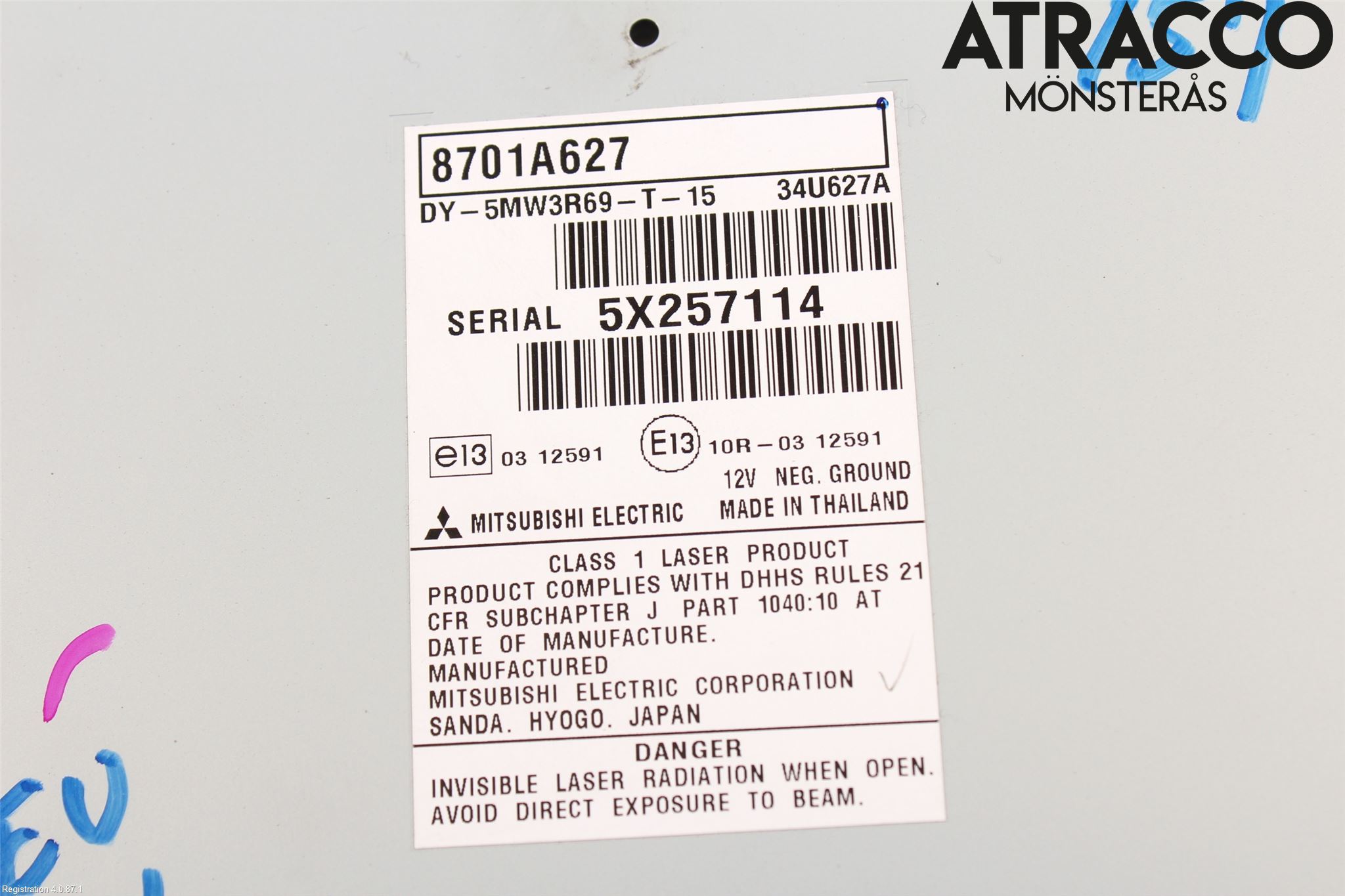 Mitsubishi ASX 10-22 Cd Radio - Multimediapanel