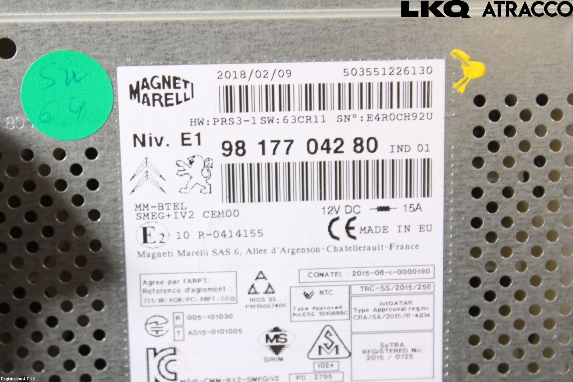 Citroen BERLINGO 08-18 Cd Radio - Multimediapanel