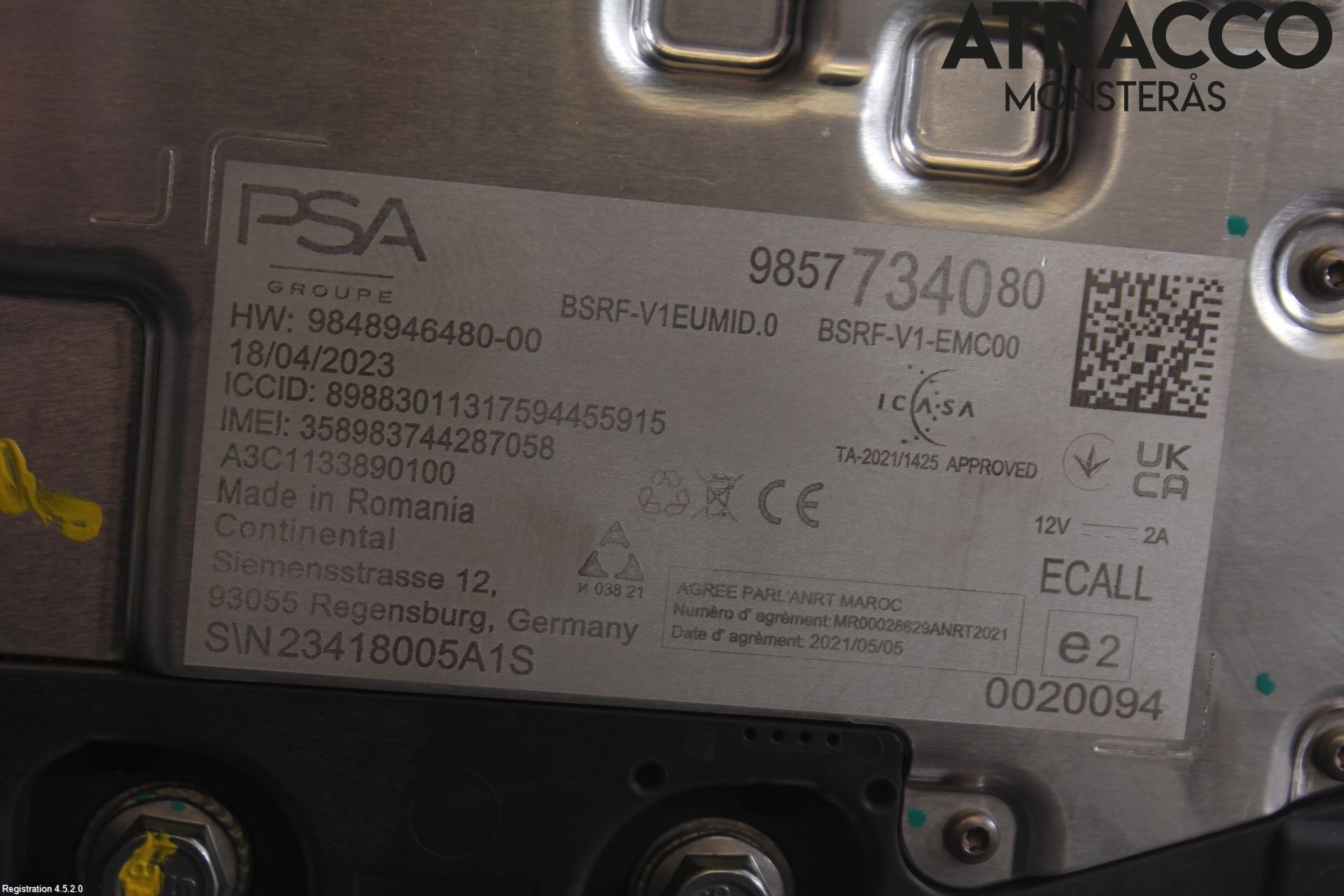 Citroen C4/E-C4 C4X/E-C4X III 21- Antenn