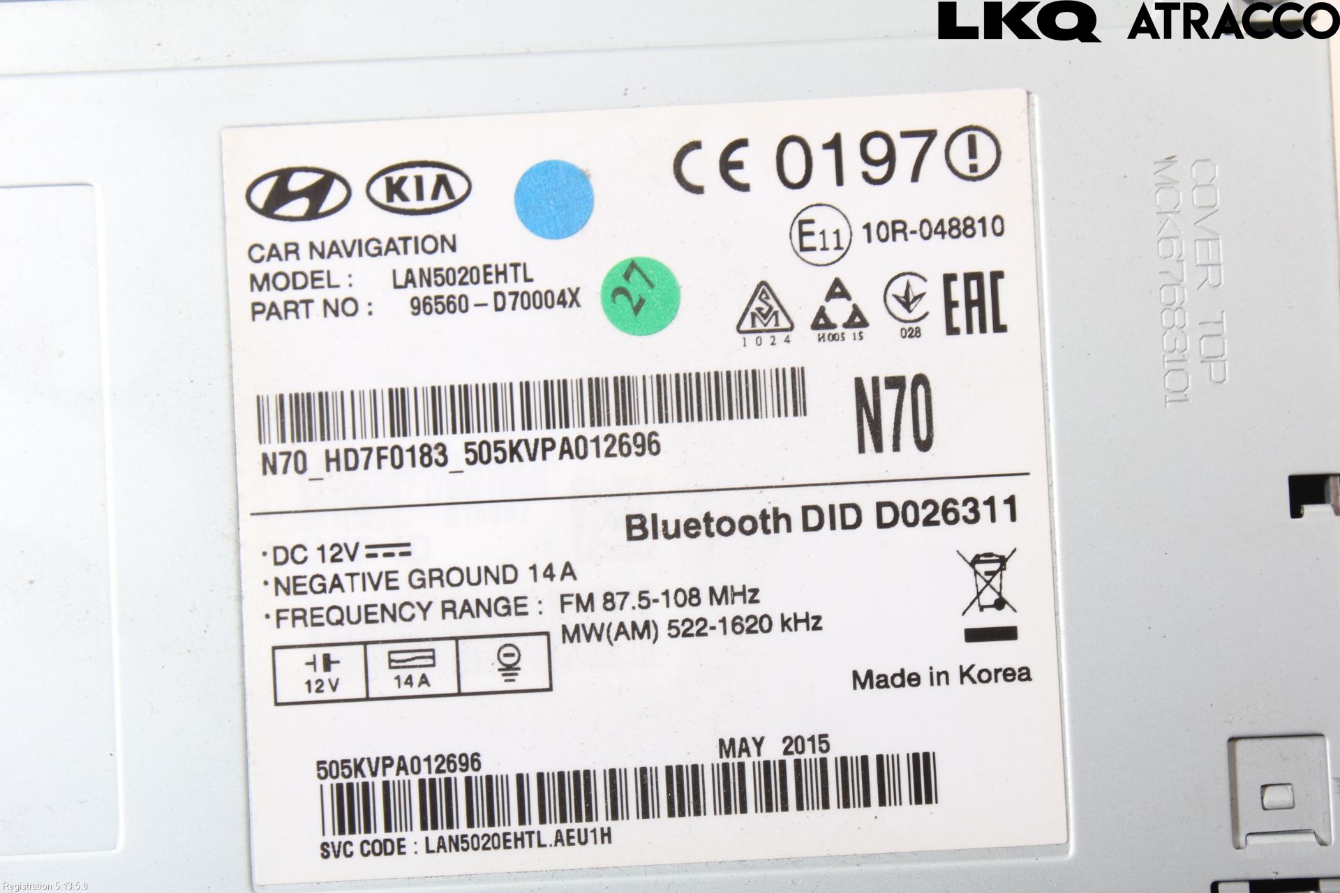Hyundai TUCSON 05- Cd Radio - Multimediapanel
