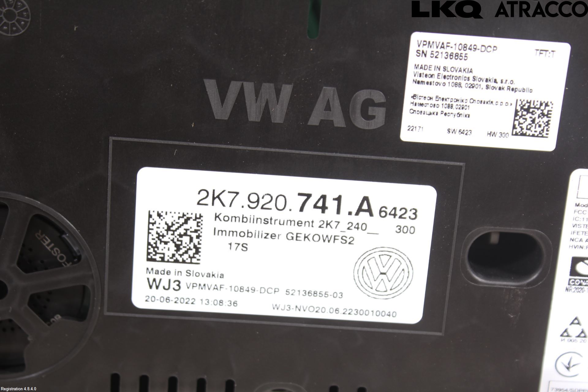 Volkswagen VW CADDY 21- Instrument Komb