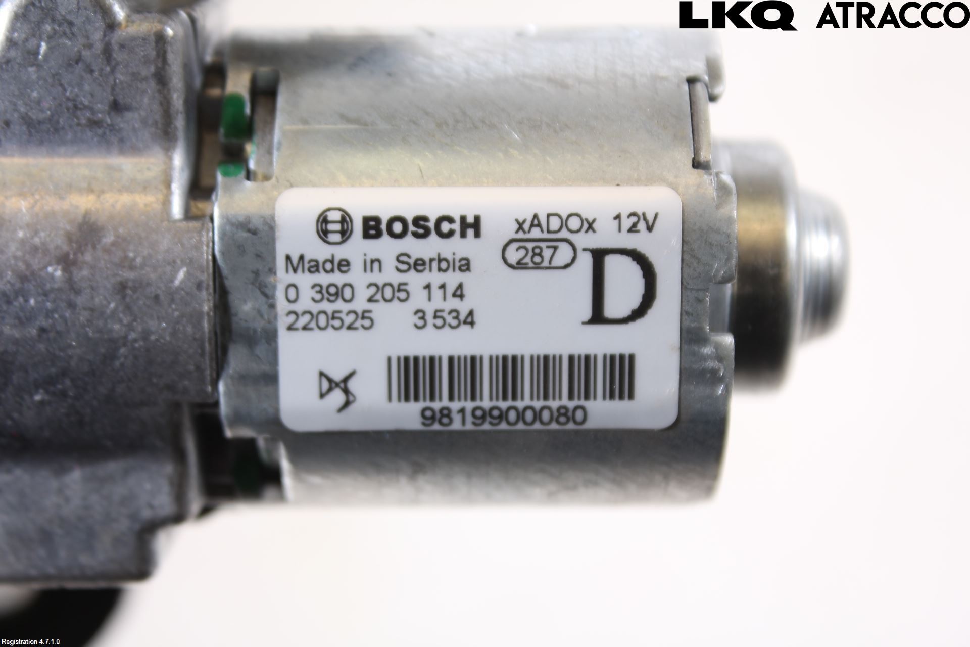 Peugeot 208/E-208 20- Torkarmotor Baklucka