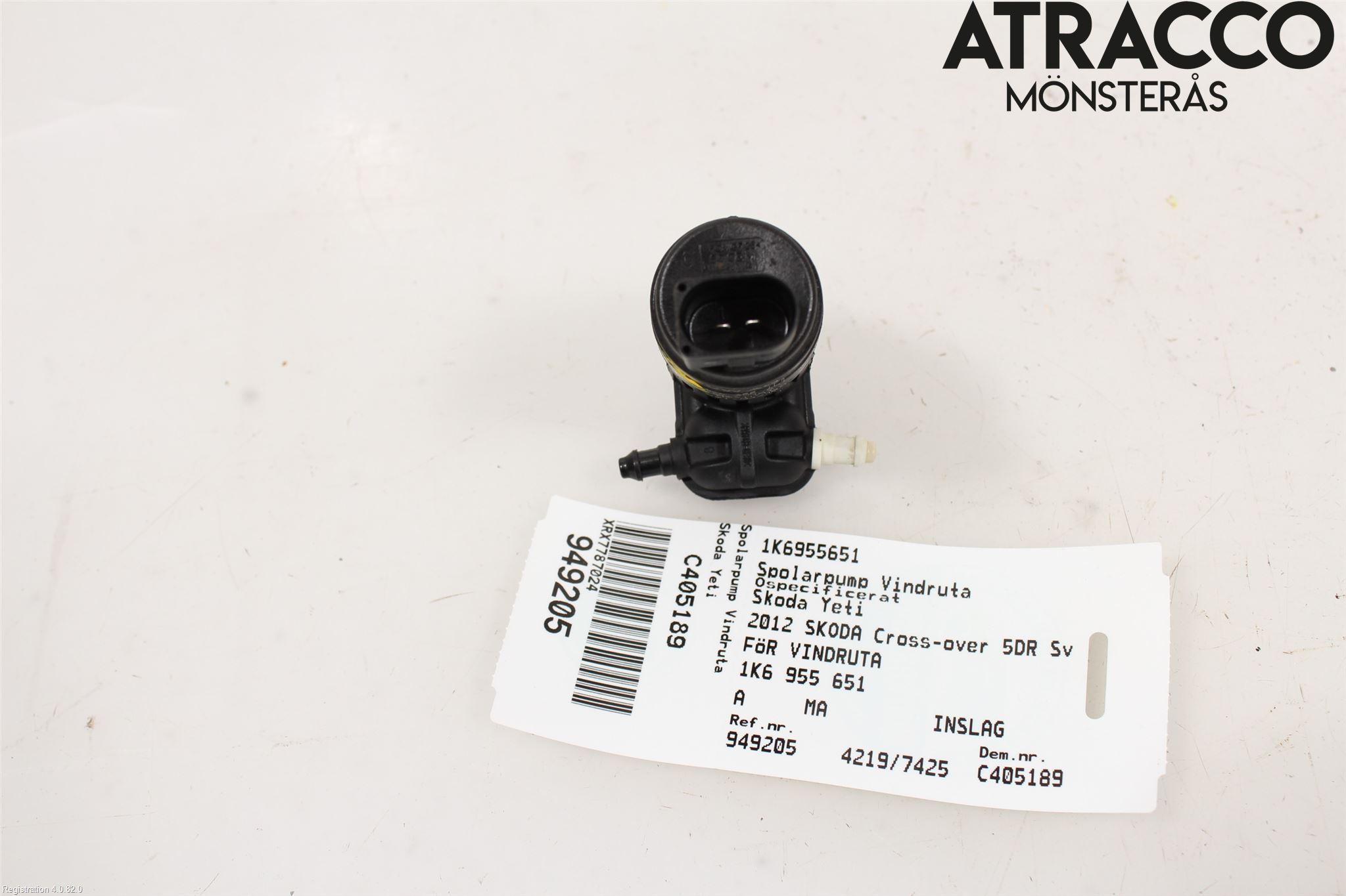 Skoda YETI Spolarpump Vindruta