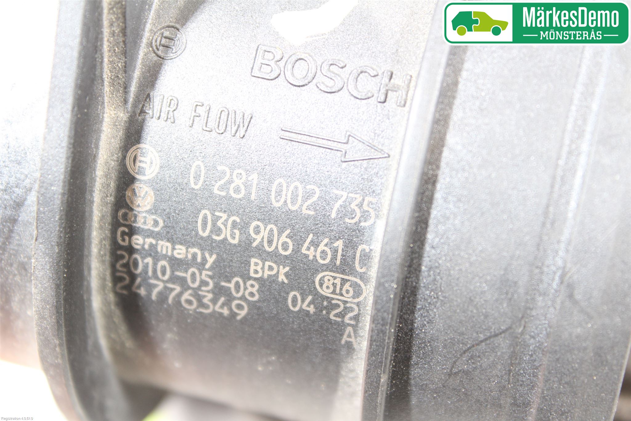 Audi A4/S4 08-11 Injluftmassamätare