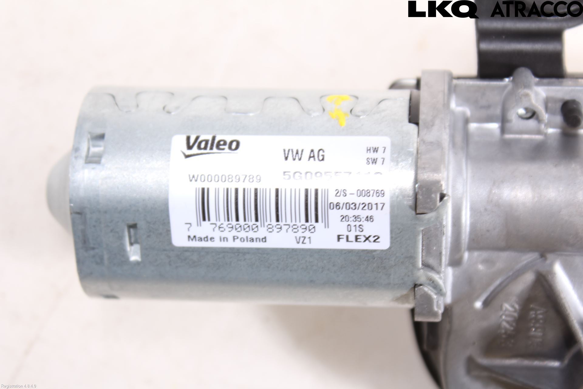 Volkswagen VW GOLF / E-GOLF VII 13-20 Torkarmotor Baklucka