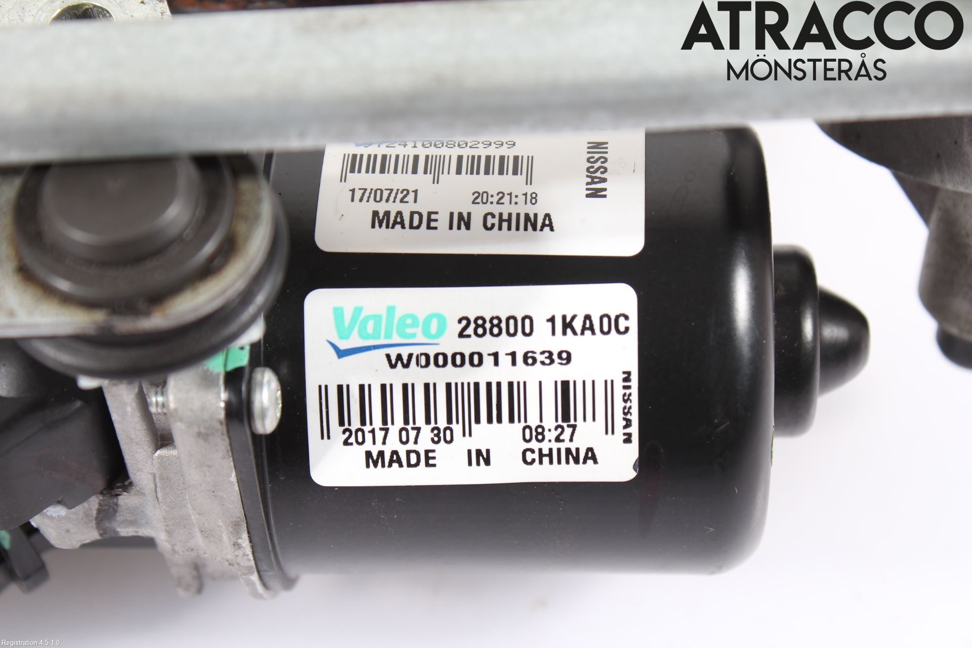 Nissan JUKE 14-19 Torkarmotor Vindruta
