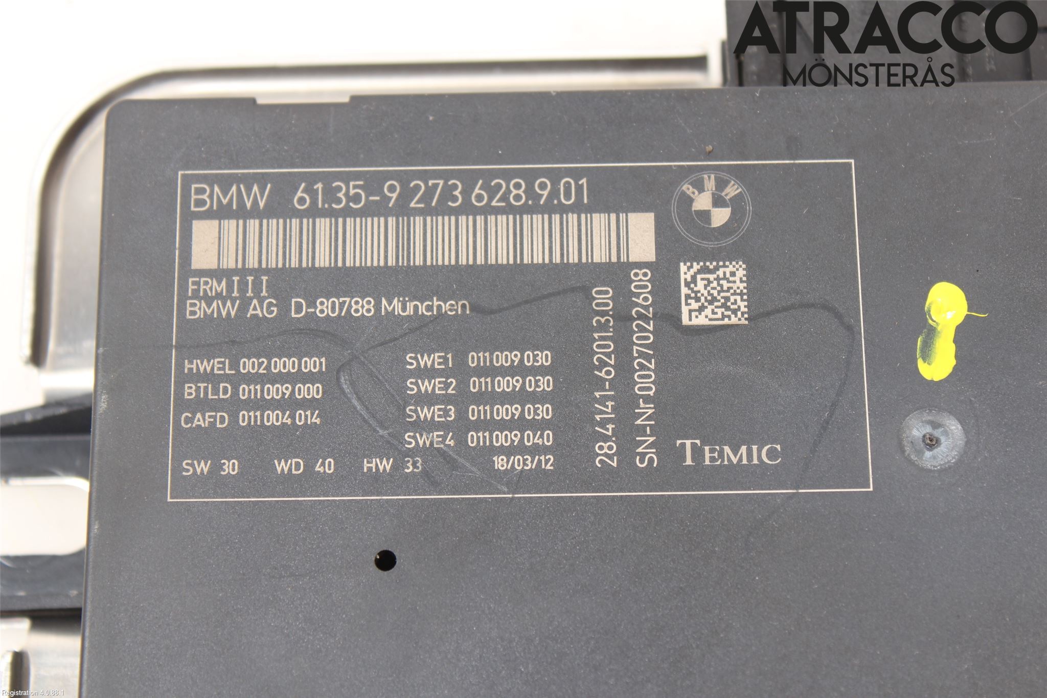 BMW 5 F10/F11/F18 09-17 Styrenhet Övrigt