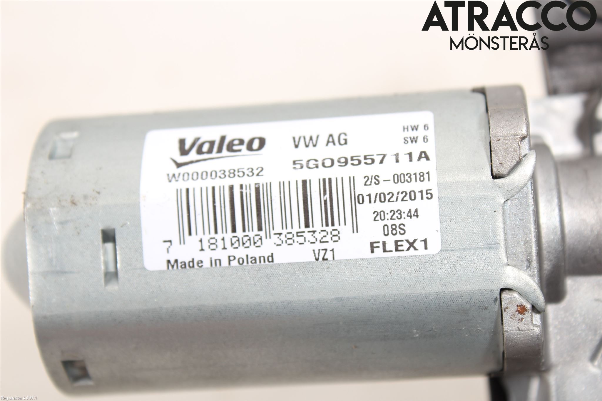 Volkswagen VW PASSAT 15-19 Torkarmotor Baklucka