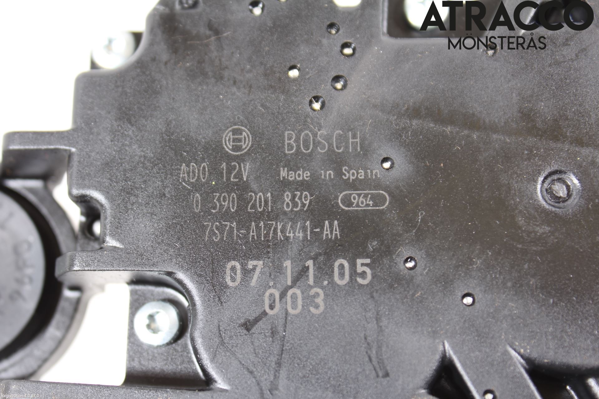 Ford MONDEO 07-15 Torkarmotor Baklucka
