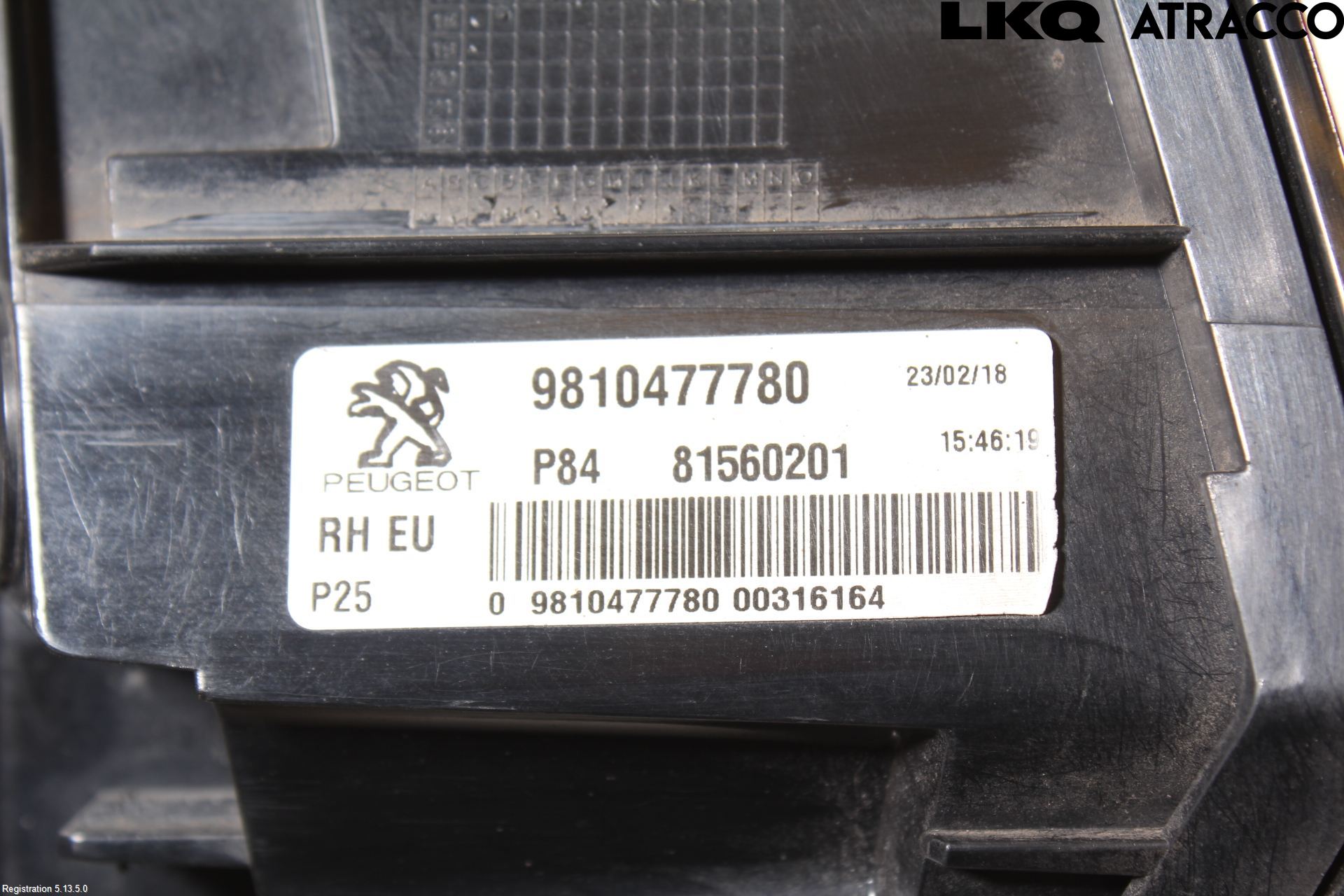 Peugeot 3008 17-24 Bakljus Lucka Hö