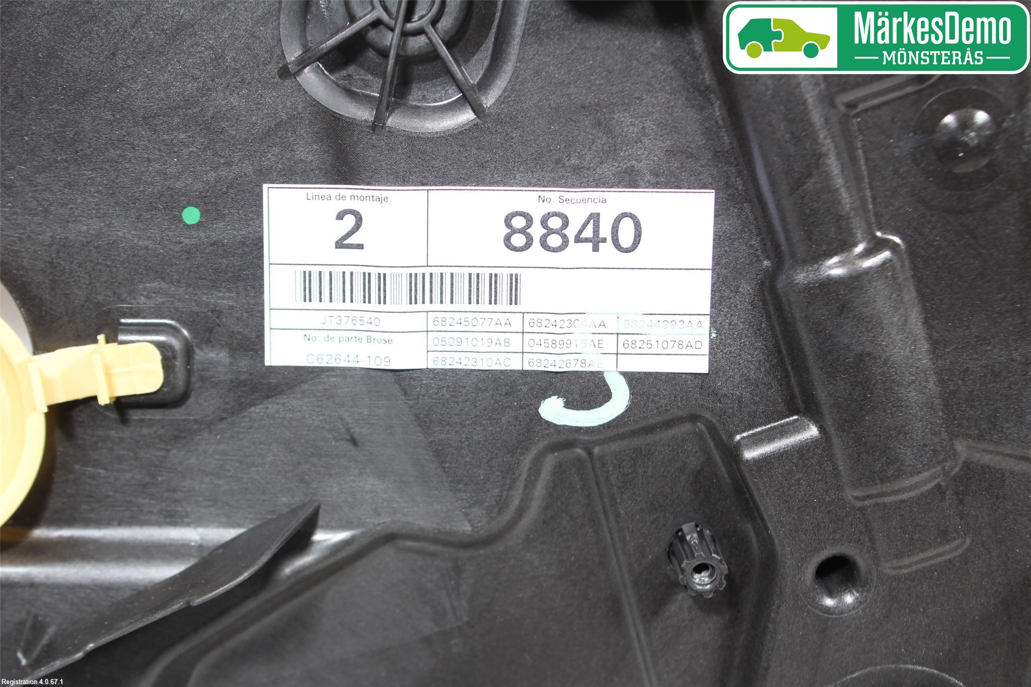 Jeep COMPASS Fönsterhissmekanism
