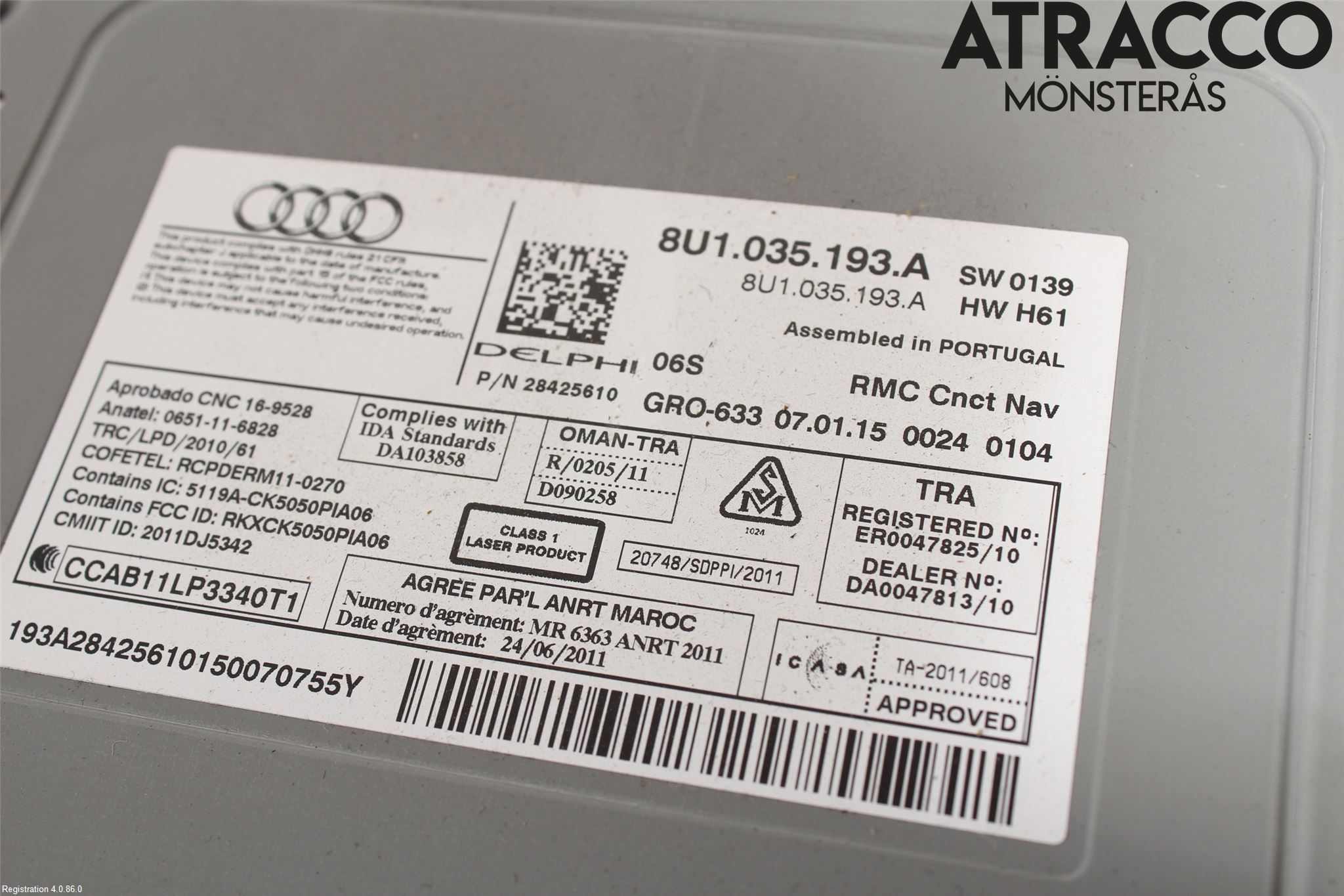 Audi Q3 8U 12-18 Cd Radio - Multimediapanel